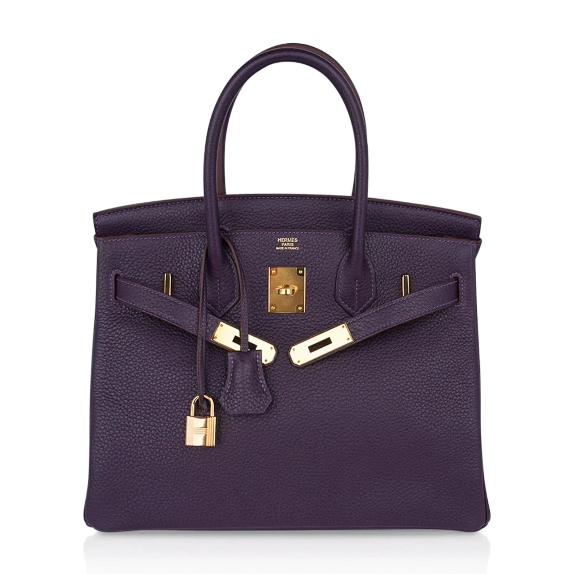 👜Birkin 30 Bag Raisin Rich Original Colour Gold Hardware Togo Leather