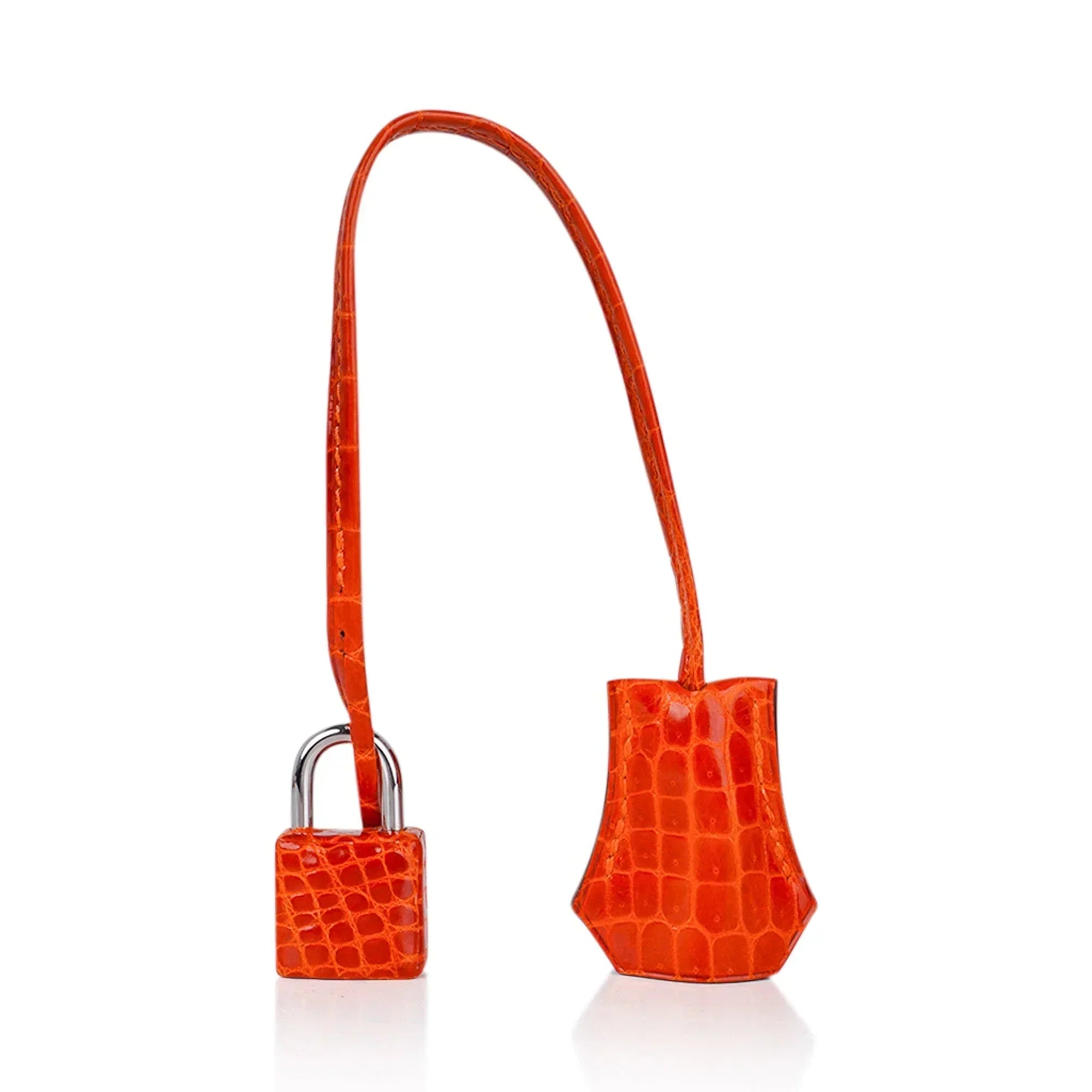 👜Birkin 30 Bag Orange Crocodile with Palladium Hardware