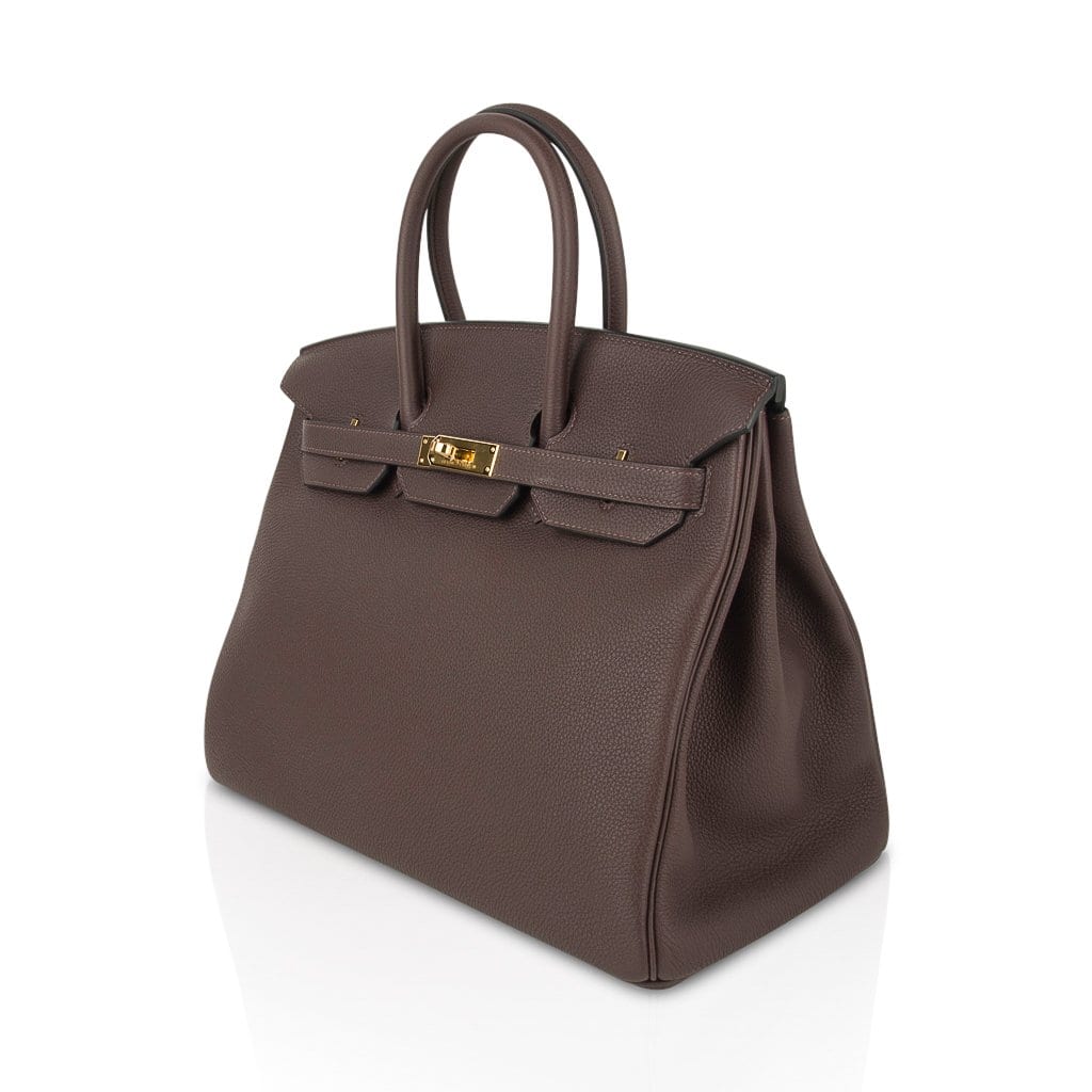 👜Birkin 35 Bag Chocolate Togo Gold Hardware