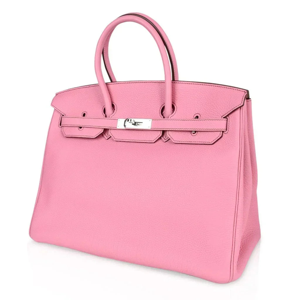 👜Birkin 35 Bag rare 5P Pink Togo Palladium Hardware