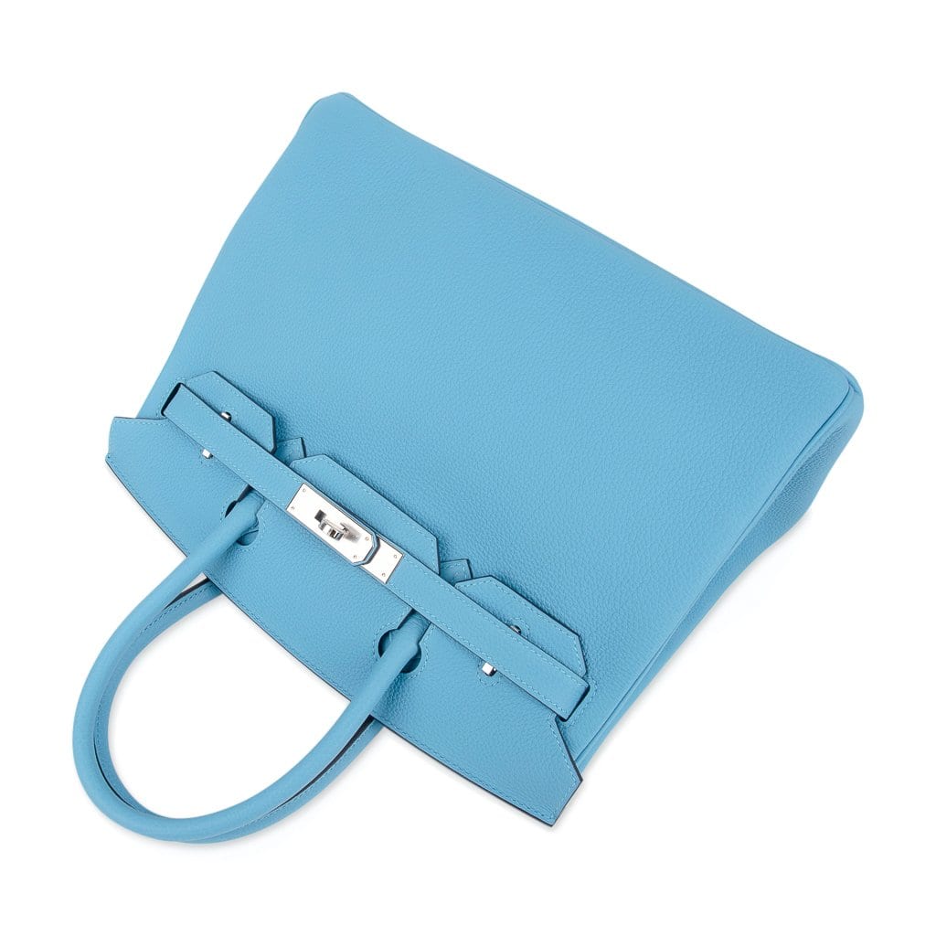 👜Birkin 30 Bag Blue du Nord Togo Leather Palladium Hardware