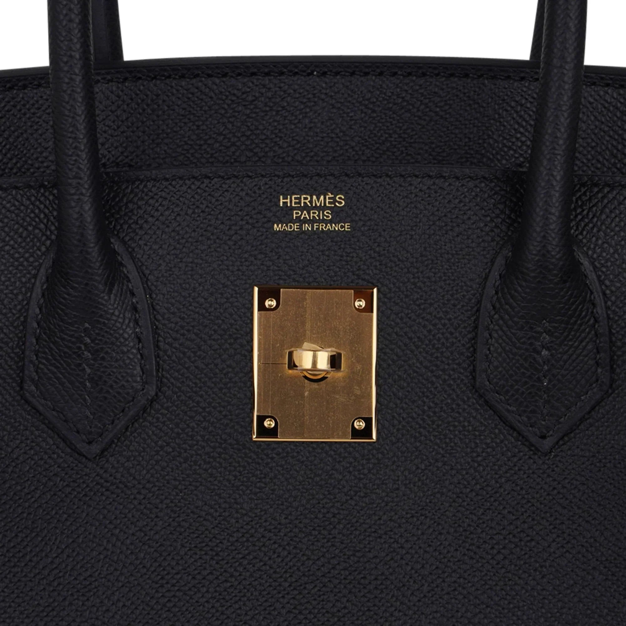 👜Birkin 30 Bag Black Gold Hardware Epsom Leather New w/ Box