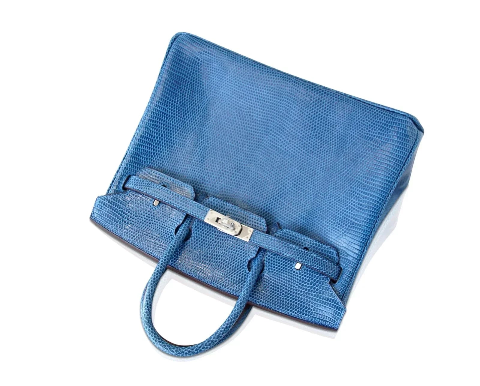 👜Birkin 25 Bag Mykonos Very Rare Lizard Palladium Hardware