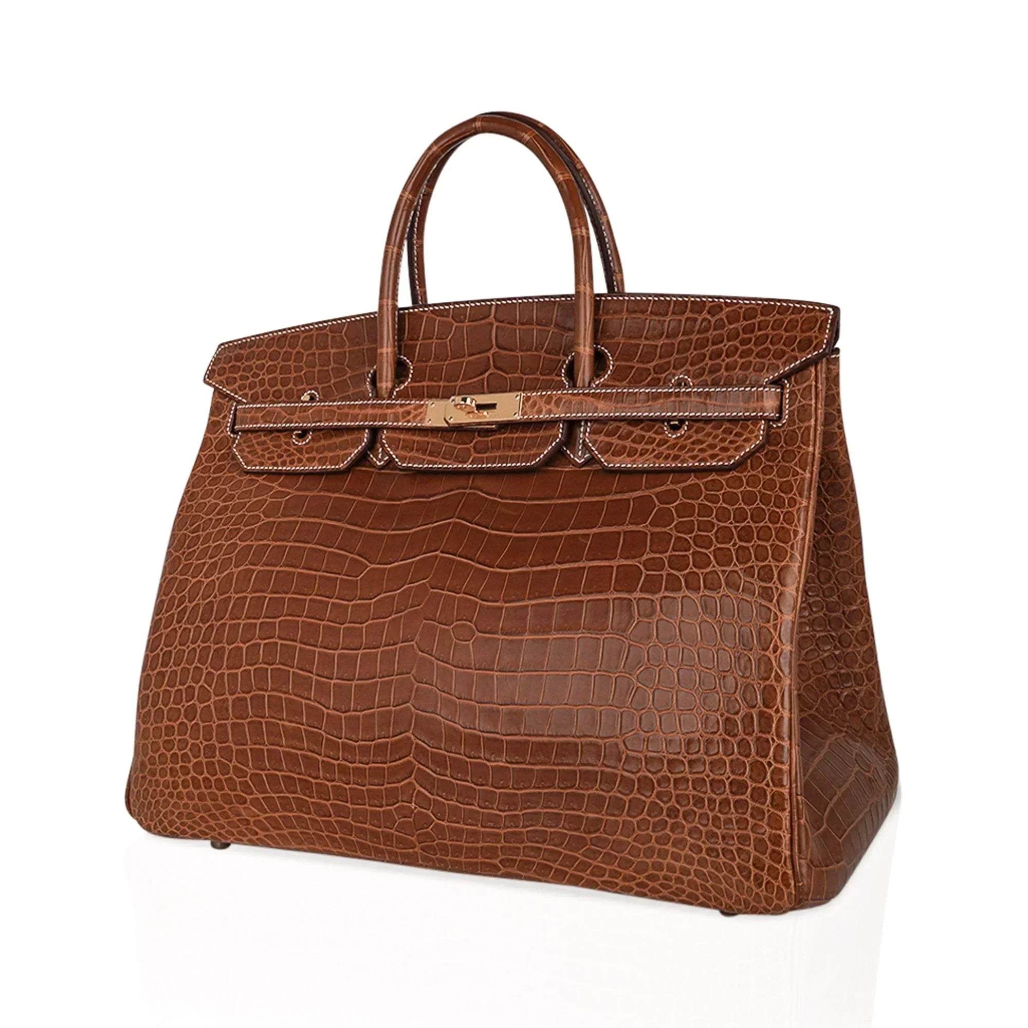 👜Birkin 40 Bag Rare Fauve Matte Porosus Crocodile Gold Hardware