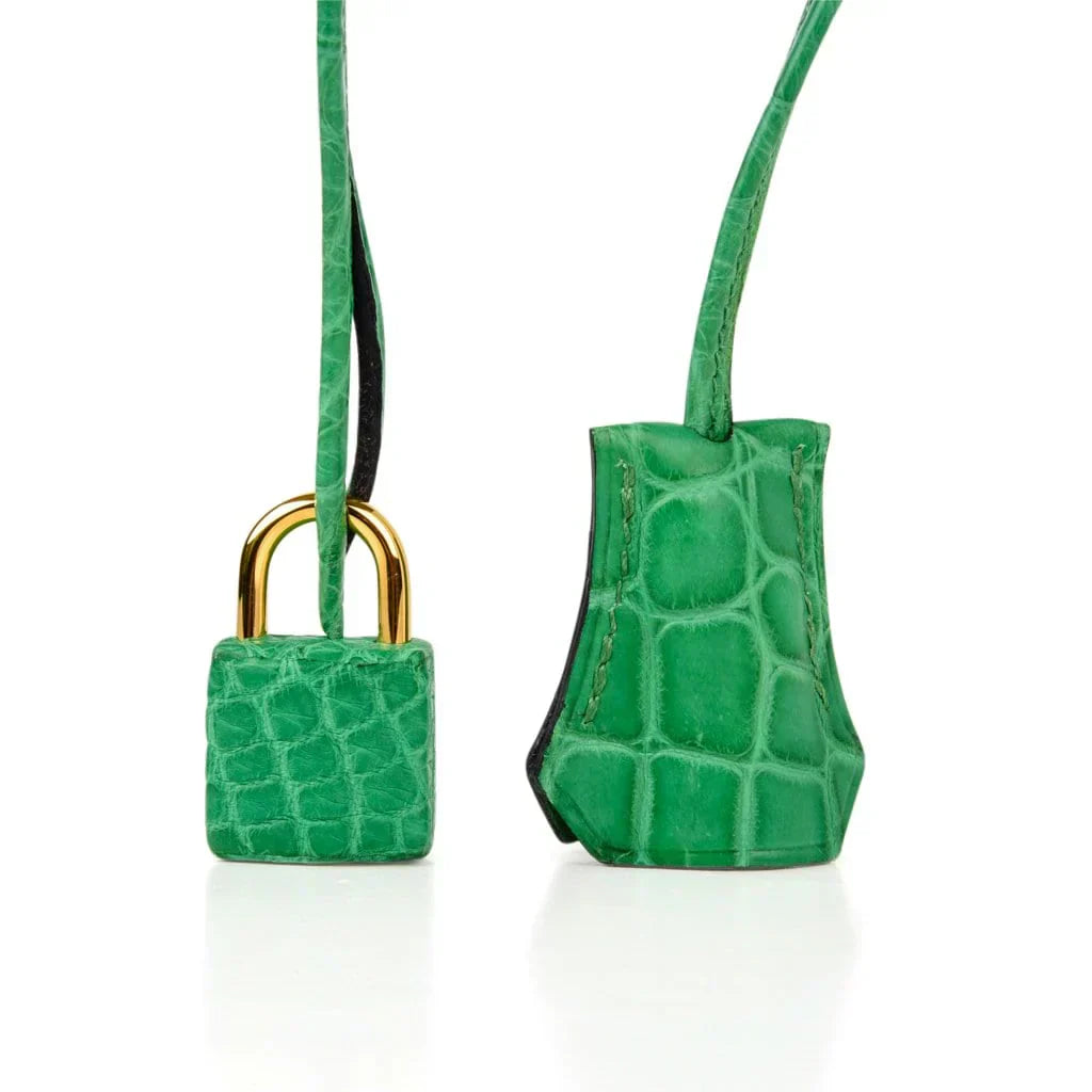 👜Birkin 35 Bag Matte Alligator Cactus Gold Hardware