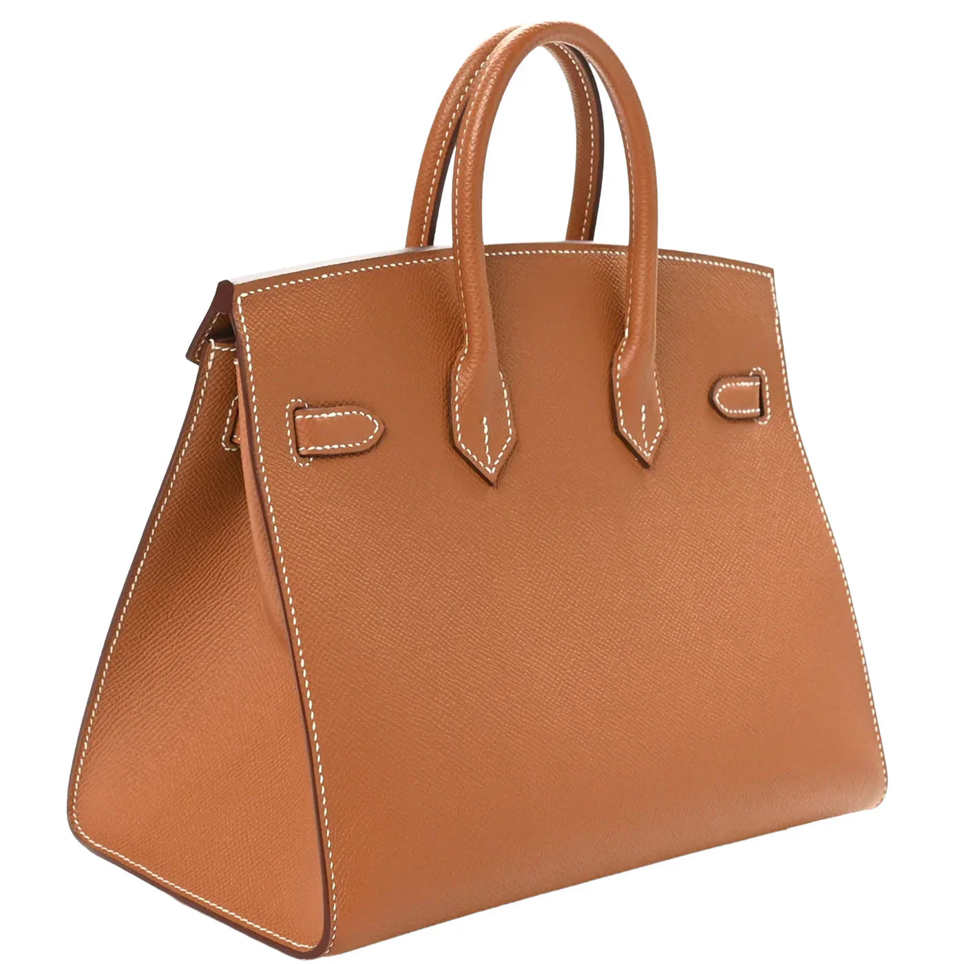 👜Birkin Sellier 25 Gold Epsom Leather Rolled Handles Gold Hardware Handbag