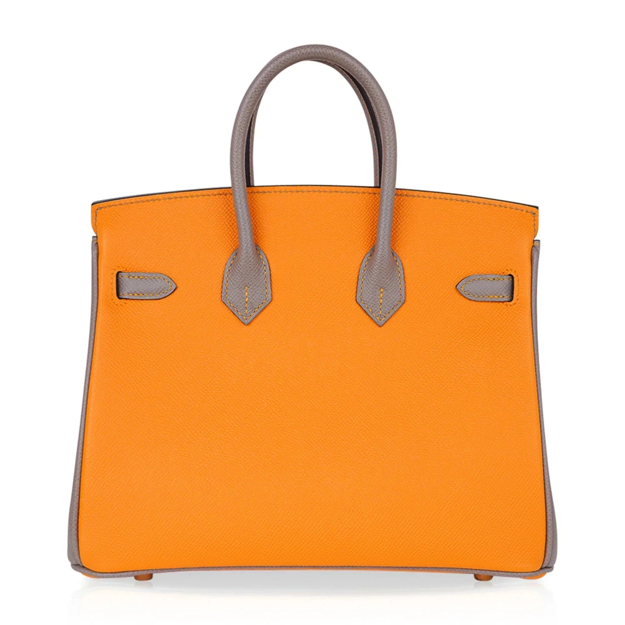 👜Birkin HSS 25 Bag Jaune Ambre / Gris Asphalte Gold Hardware