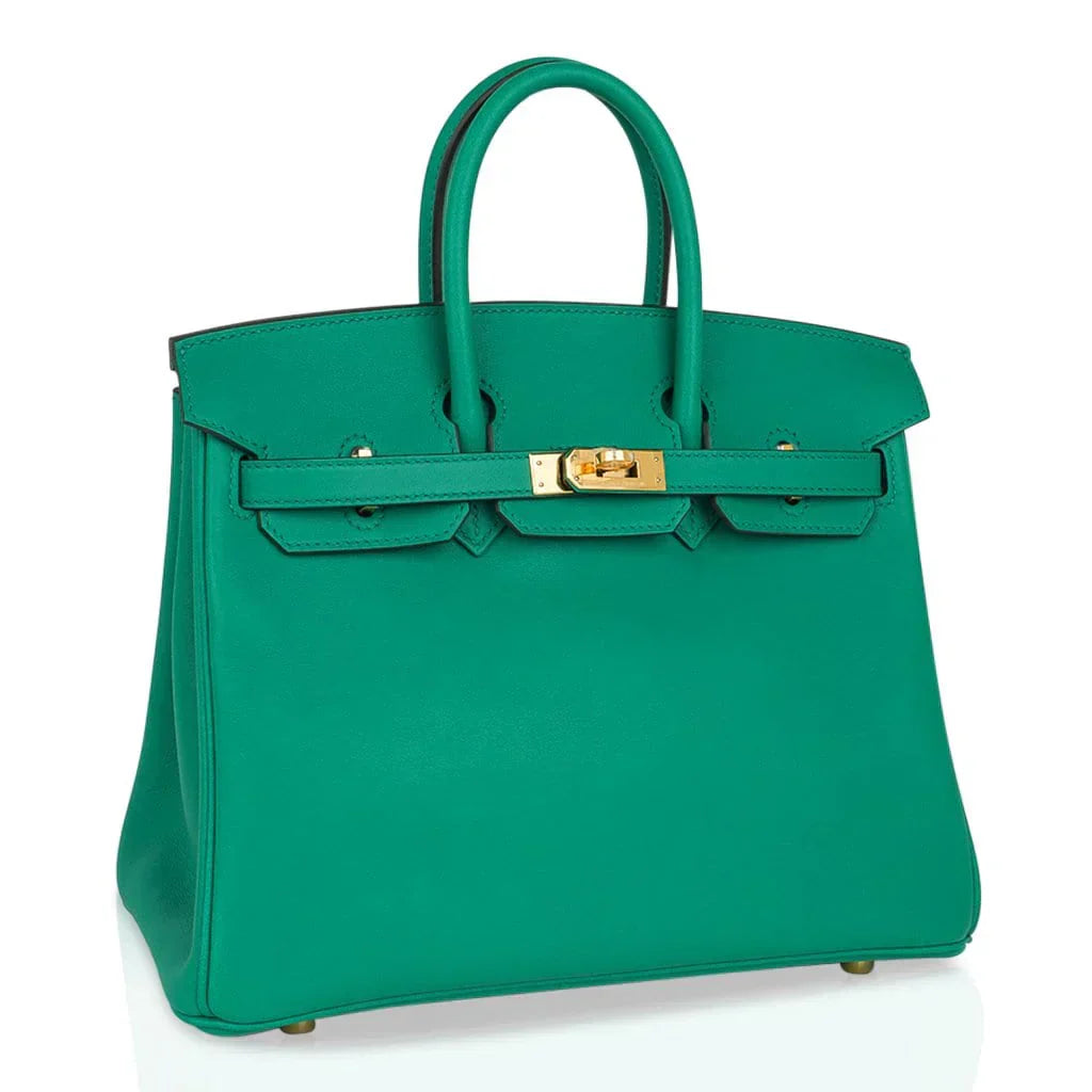 👜Birkin 25 Bag Vert Vertigo Swift Gold Hardware