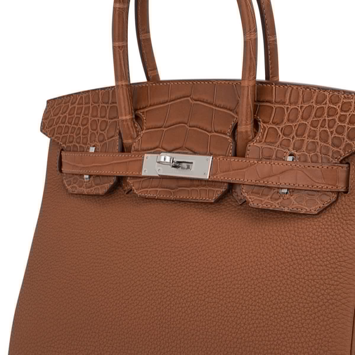 👜Birkin Touch 30 Bag Gold Matte Alligator / Togo Limited Edition