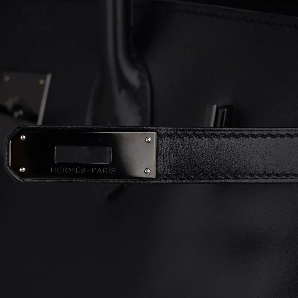 👜Birkin 35 Bag So Black Box Leather Limited Edition Very Rare