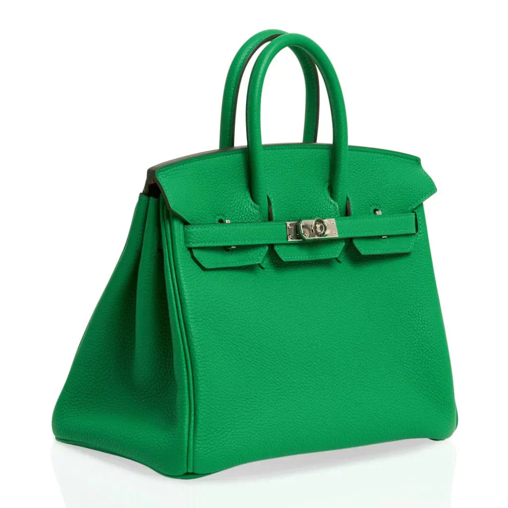 👜Verso Birkin 25 Bag Bamboo & Caramel Togo Leather with Palladium Hardware