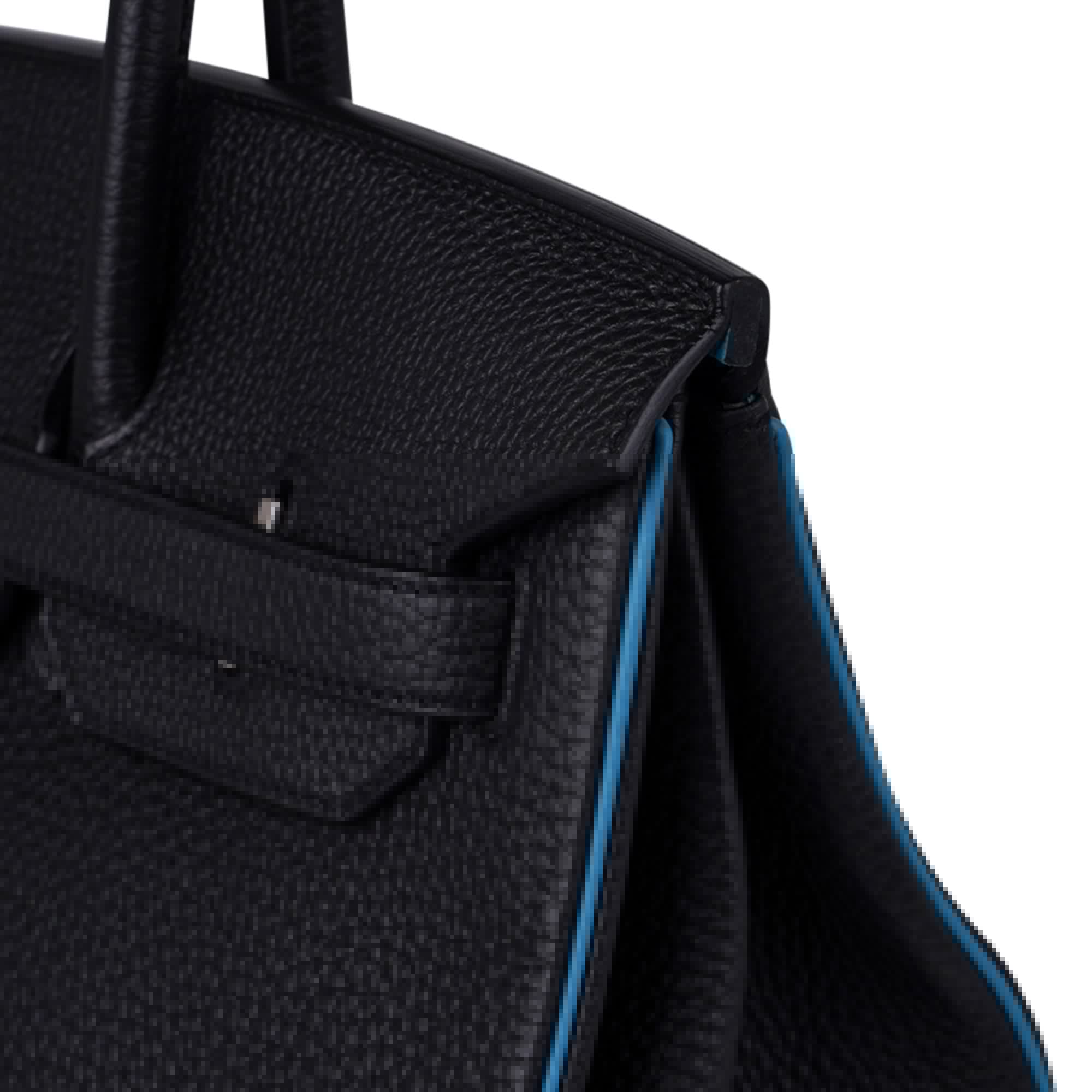 👜Special Order HSS Birkin 35 Bag Black Turquoise Togo Leather with Brushed Palladium Hardware
