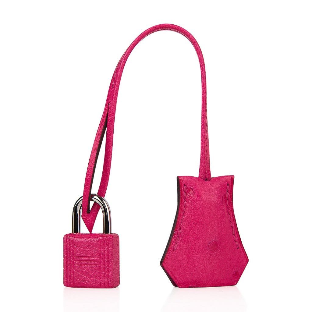 👜Birkin 25 Rose Tyrien Ostrich Bag Palladium Hardware