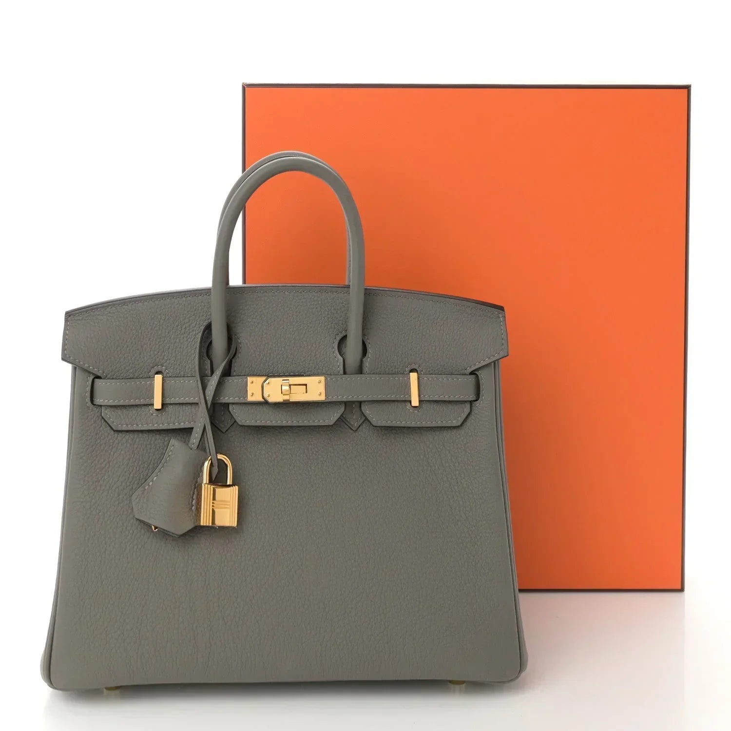 👜Birkin 25 Gris Meyer crafted from incredibly soft Togo calfskin leather