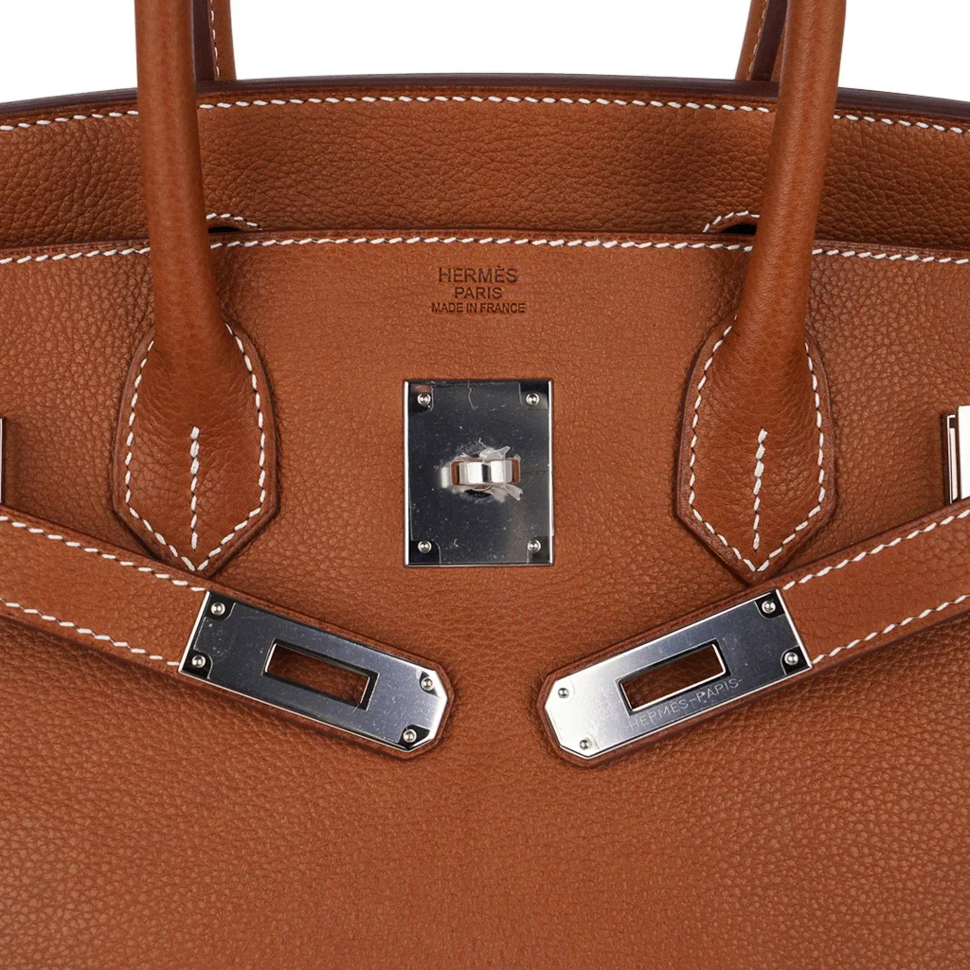 👜Birkin 30 Bag Barenia Faubourg Palladium Hardware