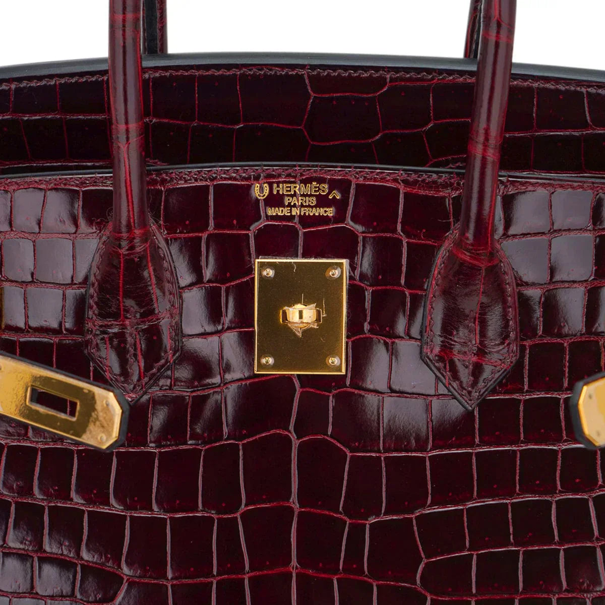 👜Special Order HSS Birkin 35 Bag Bordeaux Porosus Crocodile with Gold Hardware