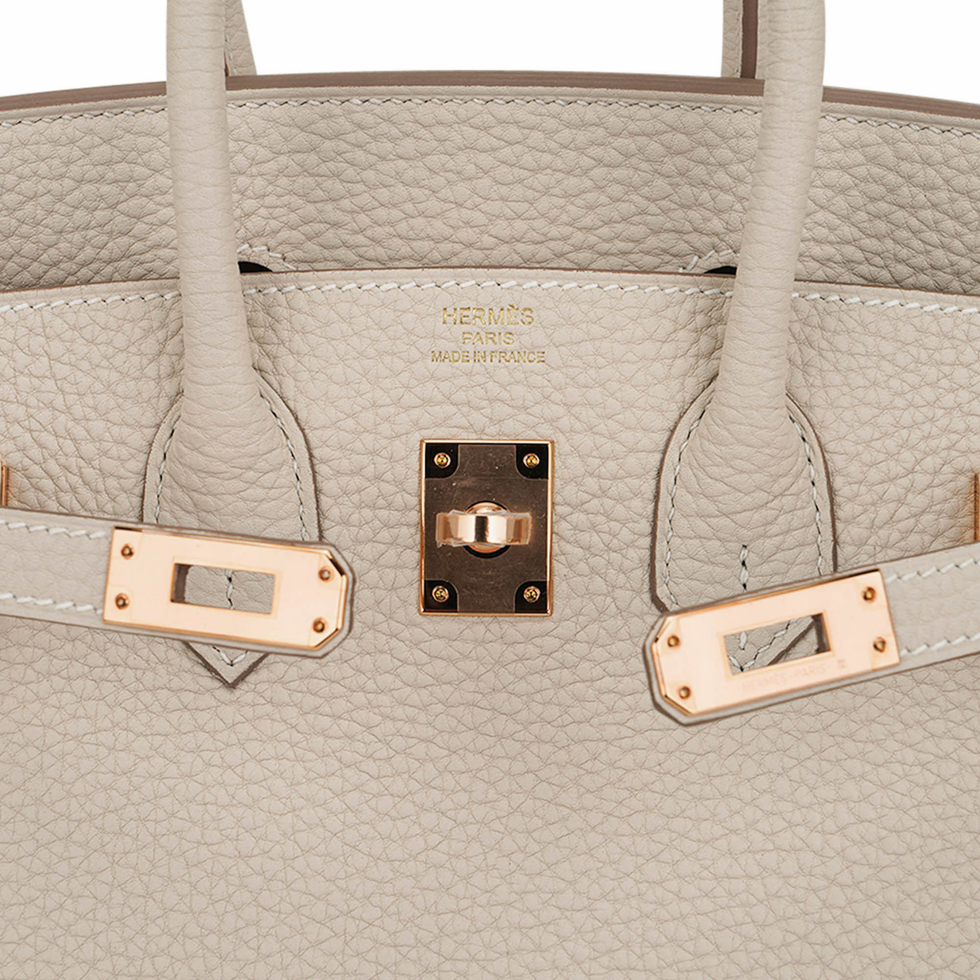 👜Birkin 25 Bag Craie Togo Leather with Rose Gold Hardware