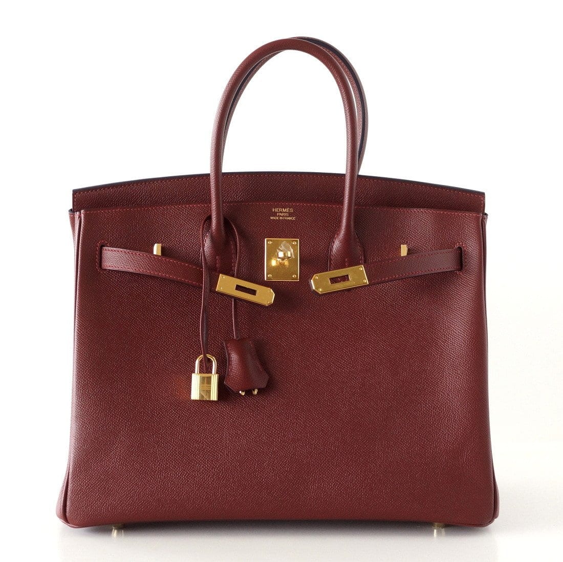 👜Birkin 35 Bag Red Rouge H Limited Edition Contour Navy Gold