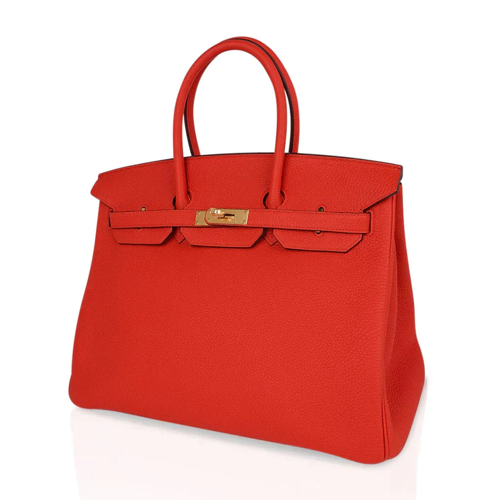 👜Birkin 35 Bag Capucine Togo Leather with Gold Hardware