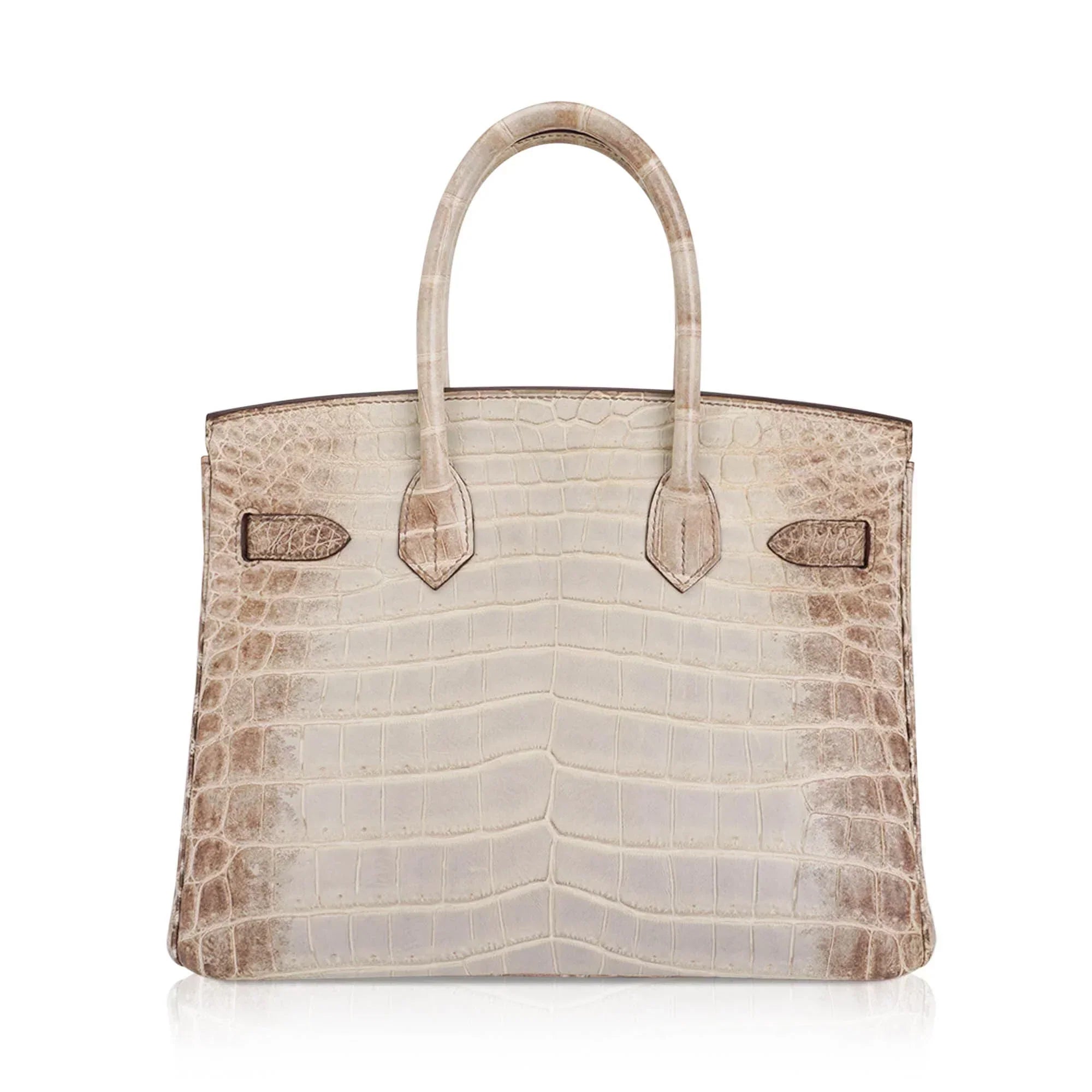 👜Birkin 30 Bag Gris Cendre Himalaya Crocodile Palladium Hardware