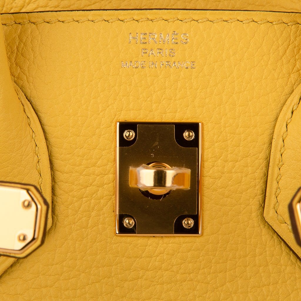 👜Birkin 25 Bag Jaune de Naples Novillo Gold Hardware