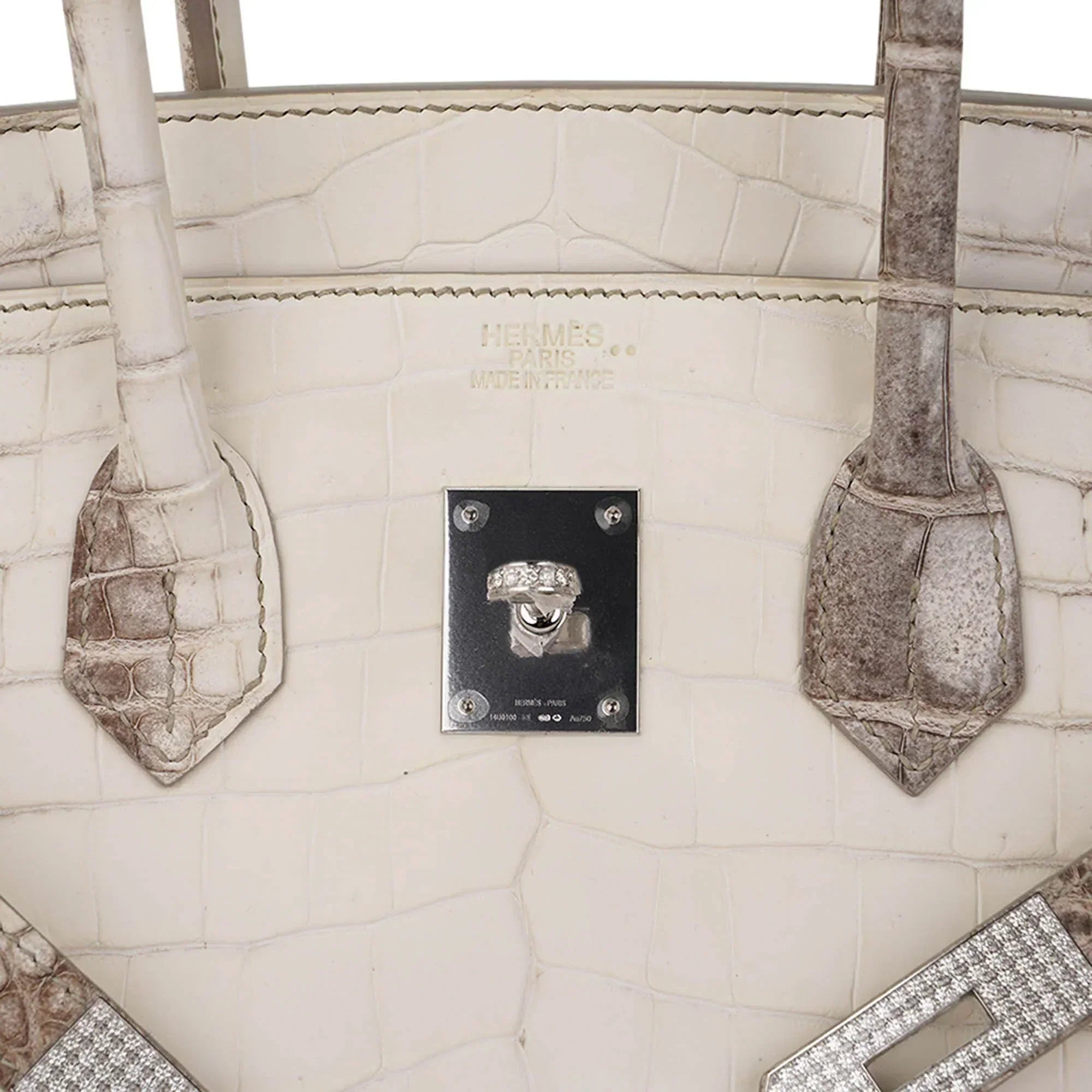 👜Birkin 35 Diamond Blanc Himalaya Matte Crocodile Limited Edition Bag