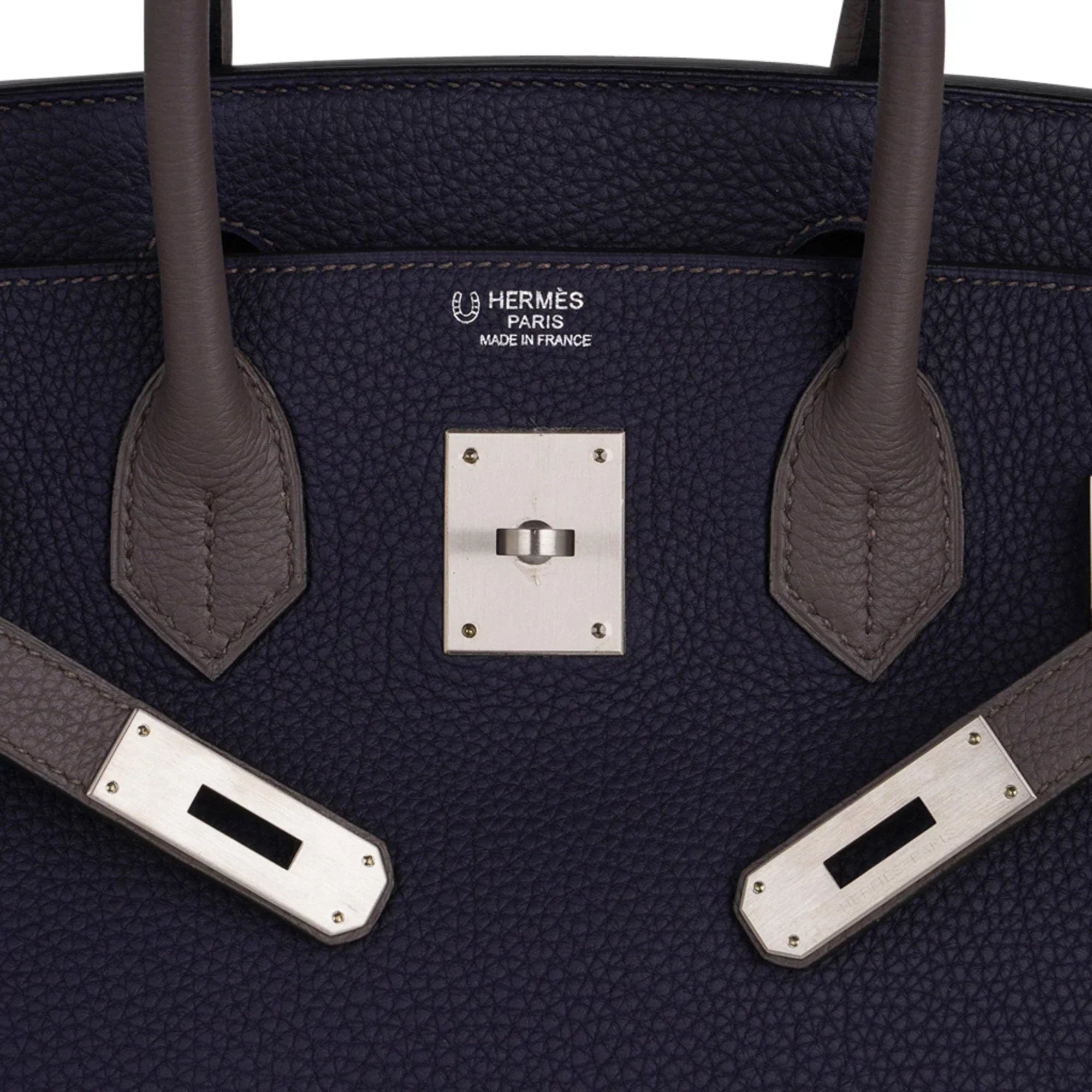 👜Special Order HSS Birkin 30 Bag Blue Nuit & Etain Togo Leather with Brushed Palladium Hardware