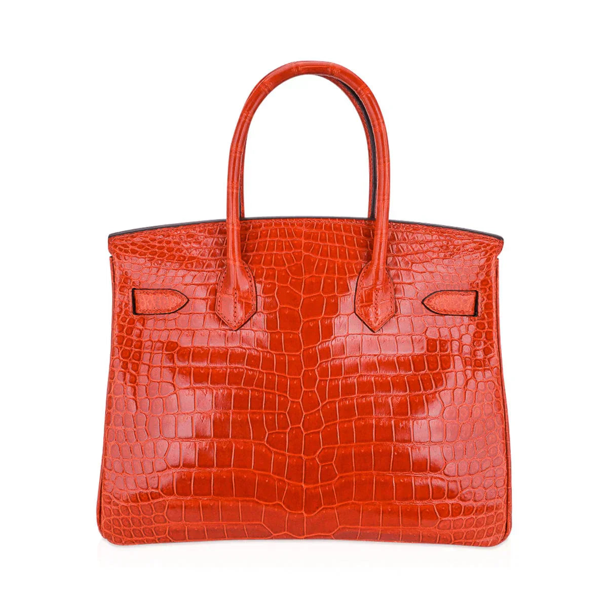 👜Birkin 30 Bag Orange Poppy Porosus Crocodile with Gold Hardware