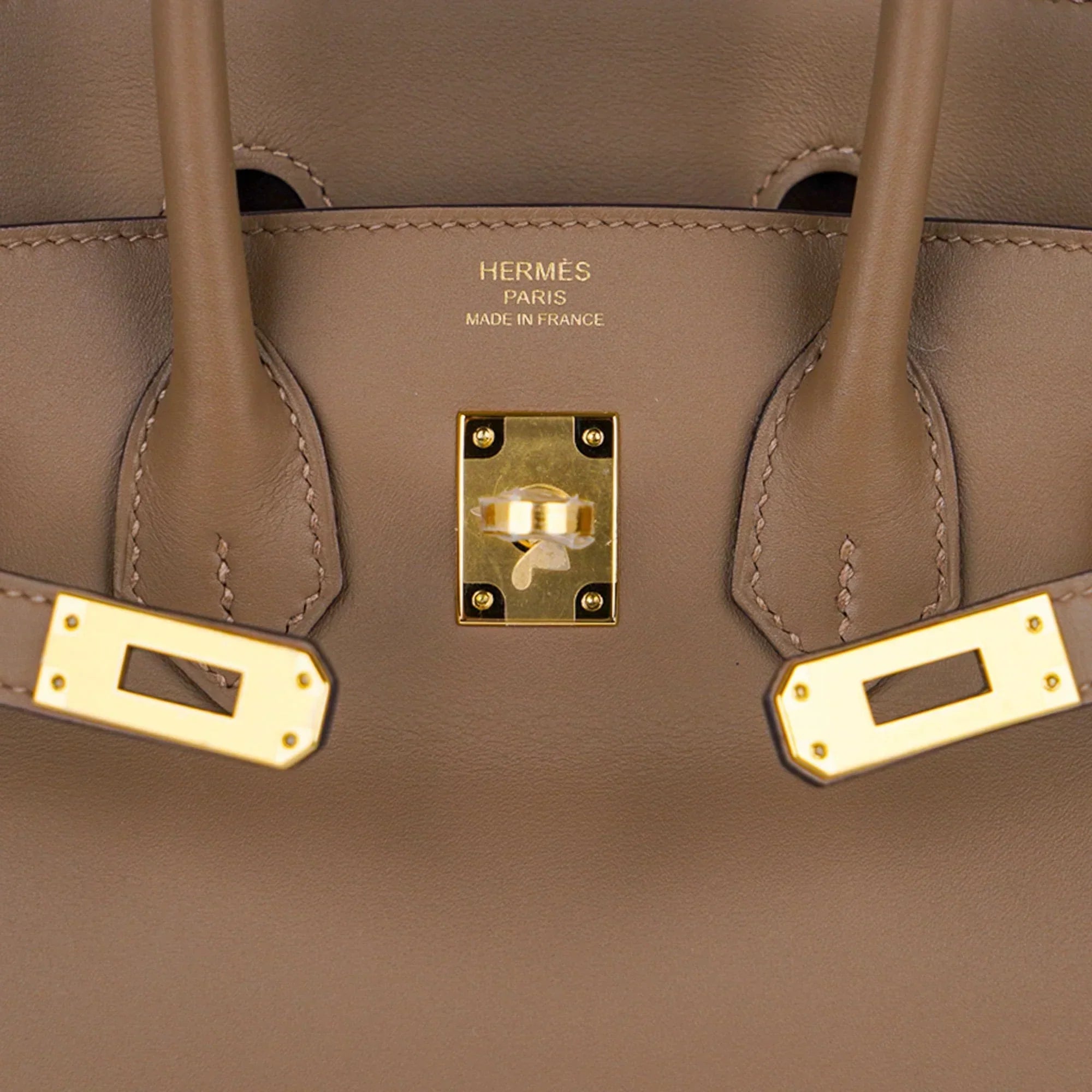 👜Birkin 25 Beige De Weimar Veau Jonathan Leather Gold Hardware