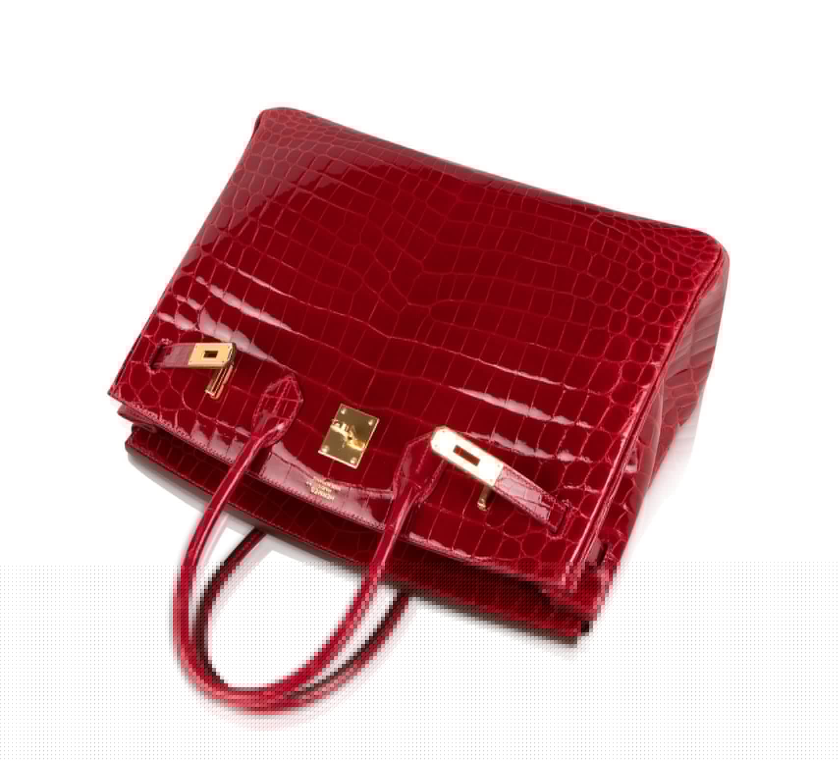 👜Birkin 35 Braise Lipstick Red Crocodile Gold Hardware
