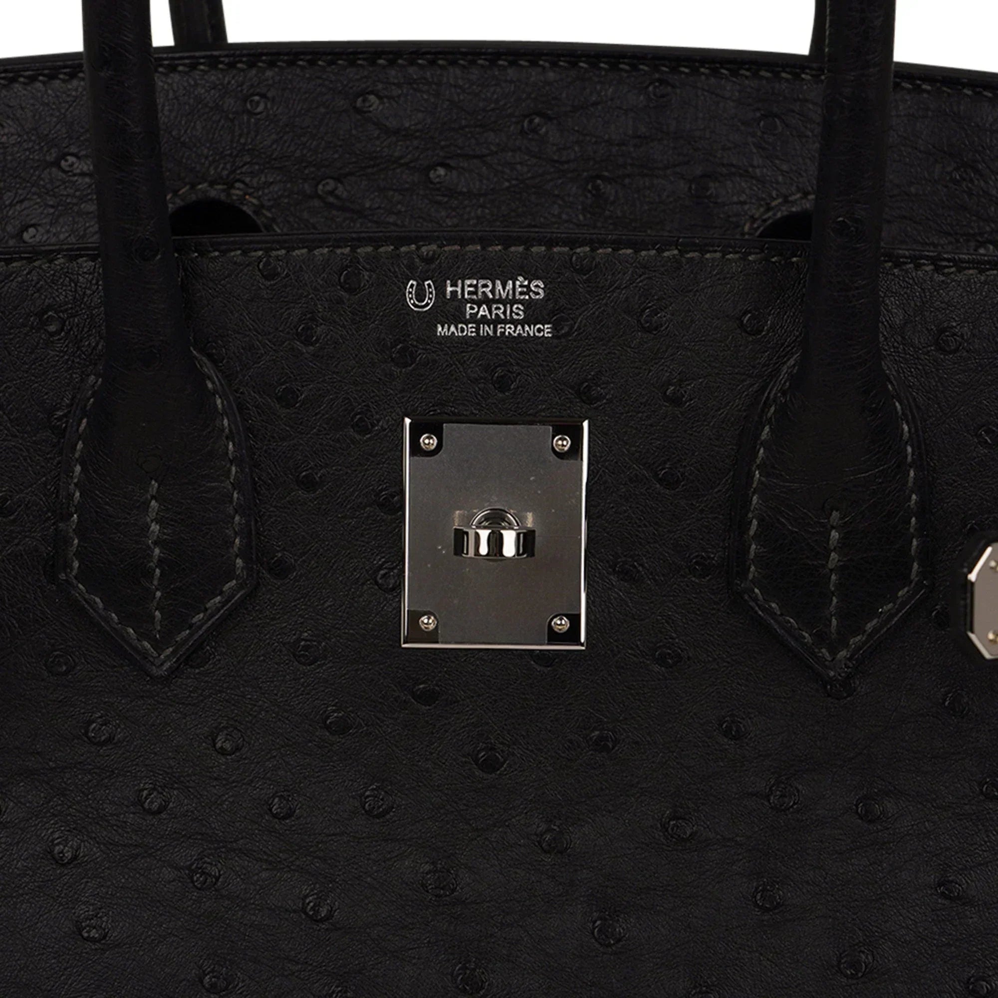 👜Birkin HSS 30 Bag Black (Noir ) Ostrich Palladium Hardware