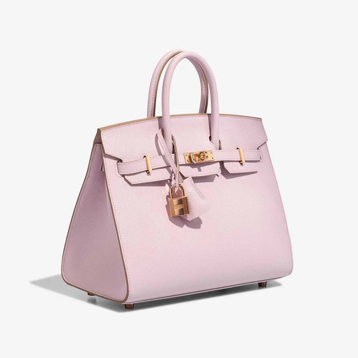 👜Birkin HSS 25 Epsom Mauve Pâle / Rose Sakura Golden Lock