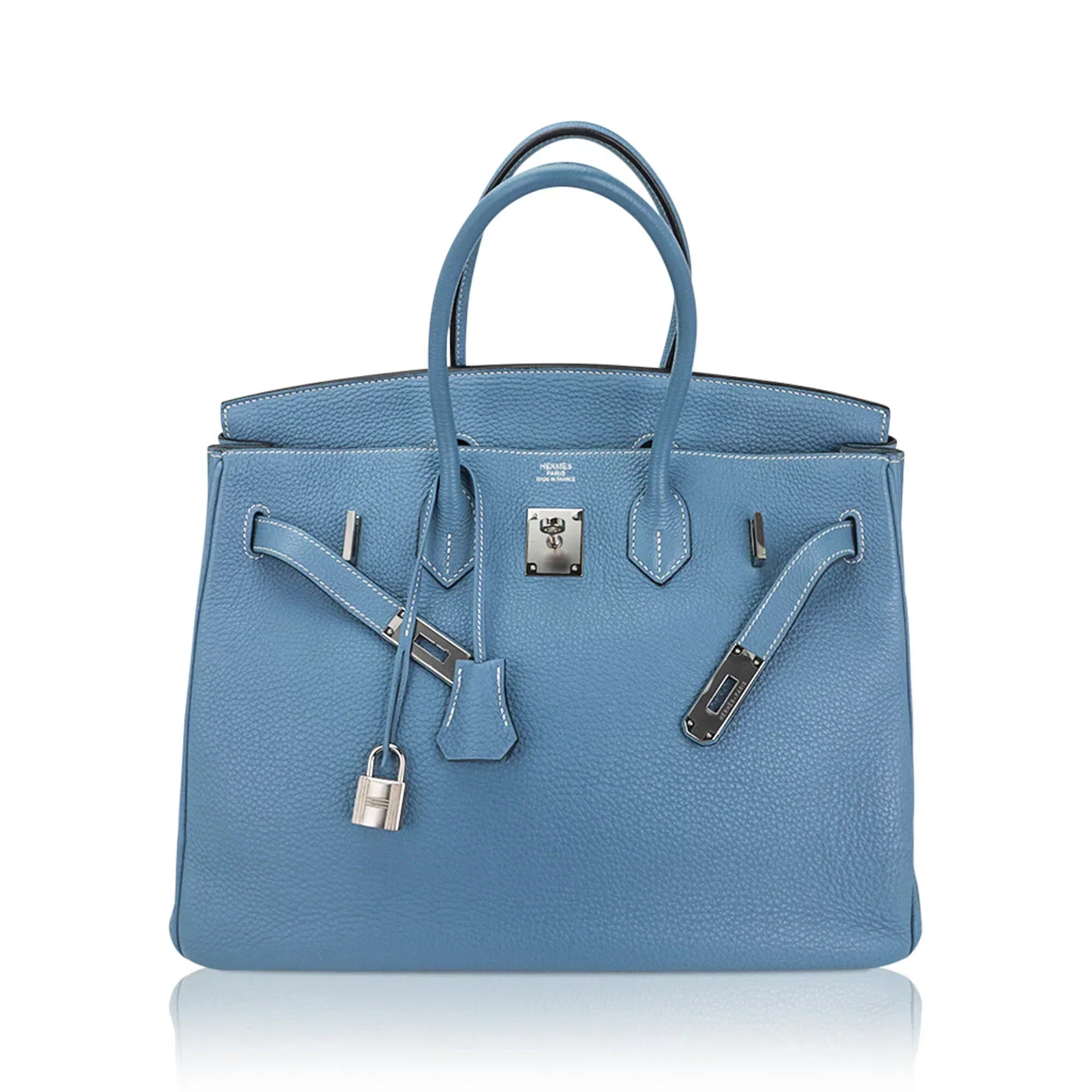 👜Birkin 35 Bag Blue Jean Togo Leather with Palladium Hardware