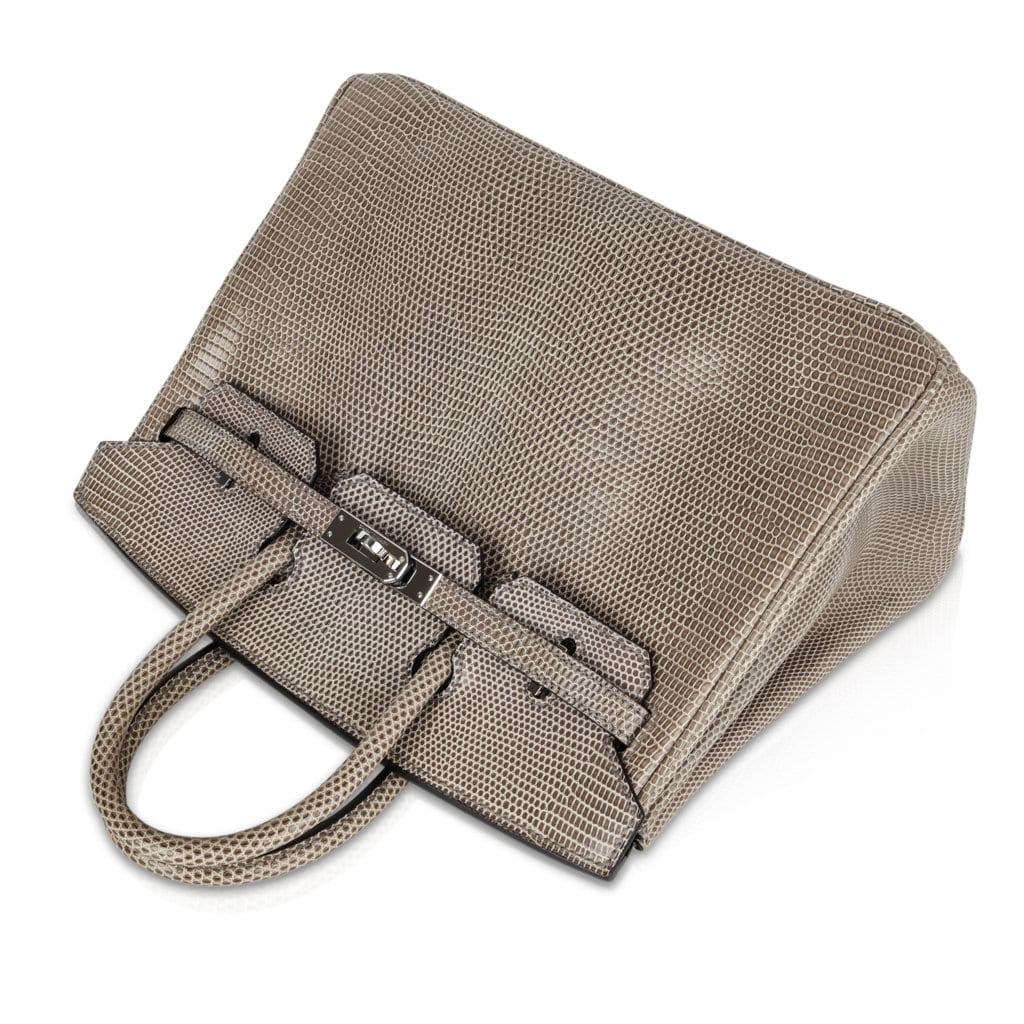 👜Birkin 25 Bag Gris Agate Lizard Palladium Hardware VERY Rare