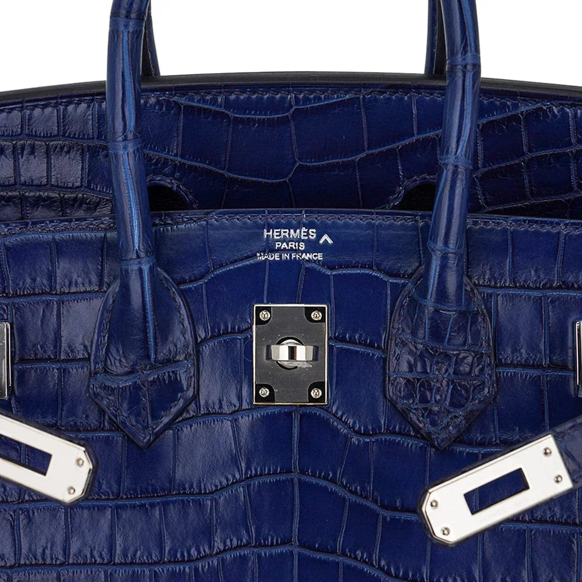 👜Limited Edition Birkin 25 Bag Sellier Indigo Aizome Porosus Crocodile with Palladium Hardware