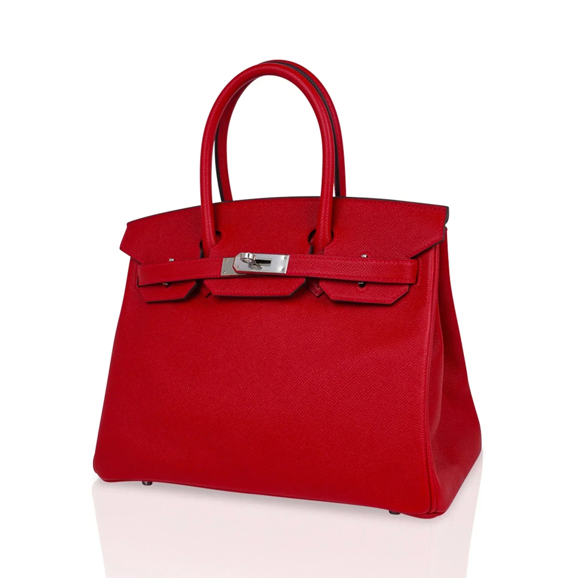 👜Birkin 30 Bag Rouge Casaque Epsom Leather with Palladium Hardware