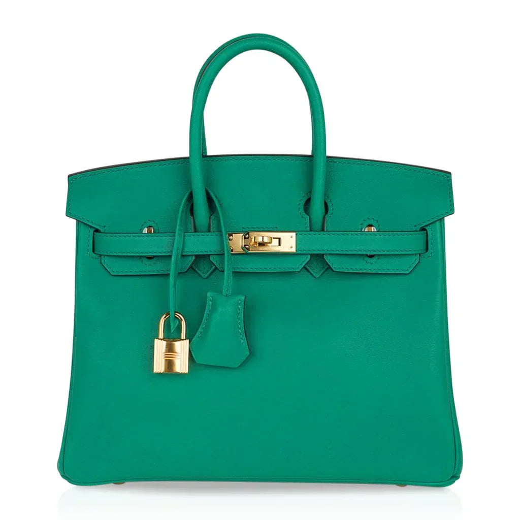 👜Birkin 25 Bag Vert Vertigo Swift Gold Hardware