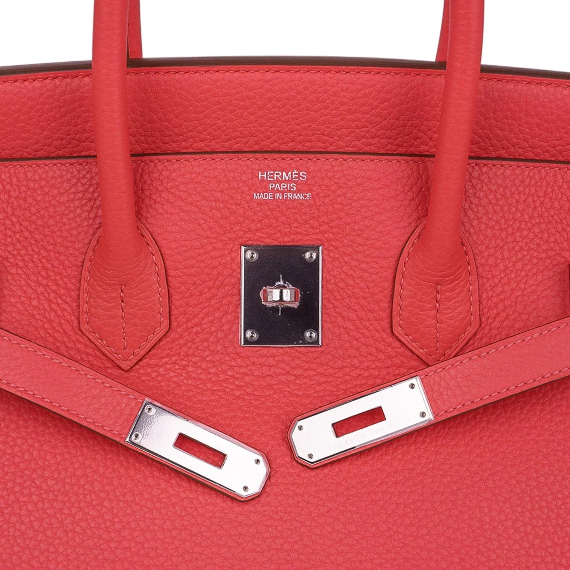 👜Birkin 35 Bag Rose Jaipur Clemence Leather with Palladium Hardware