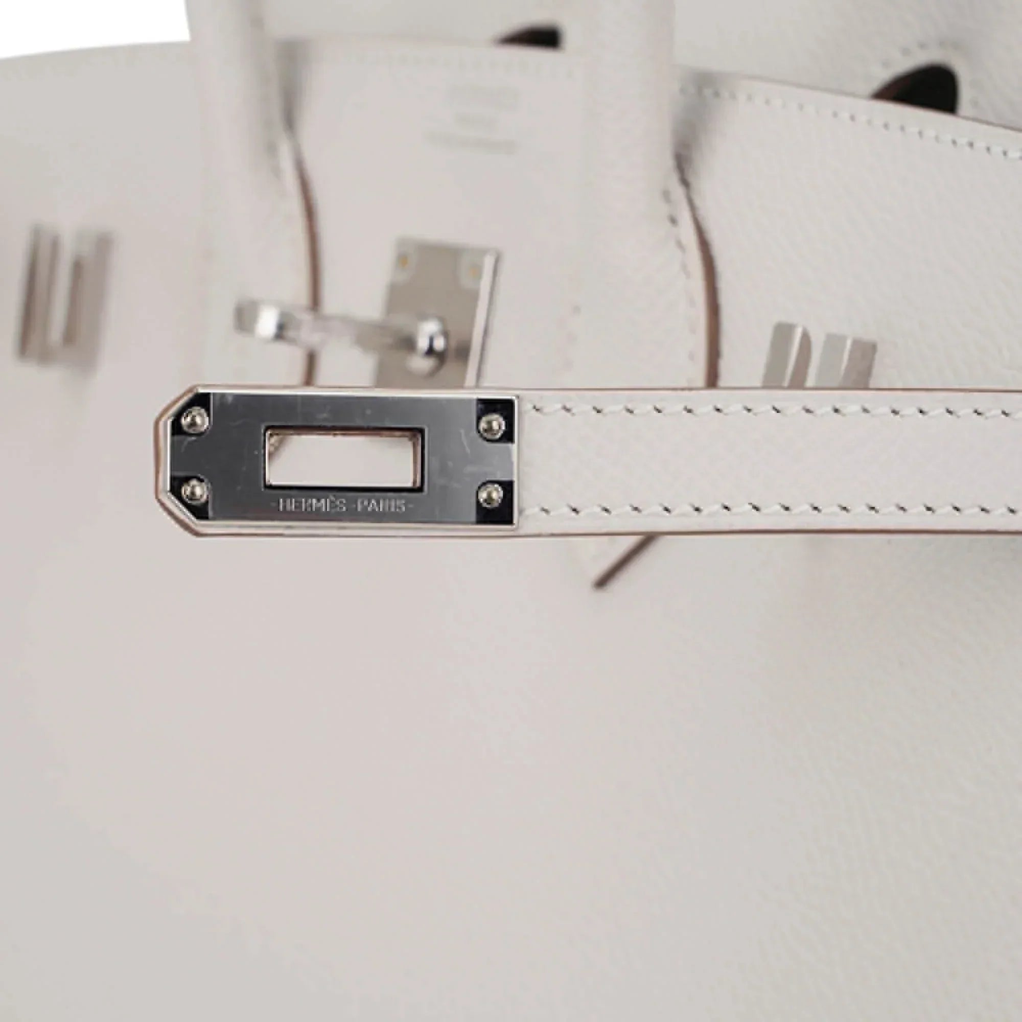 👜Birkin Sellier 25 Bag Gris Pale Epsom Leather with Palladium Hardware