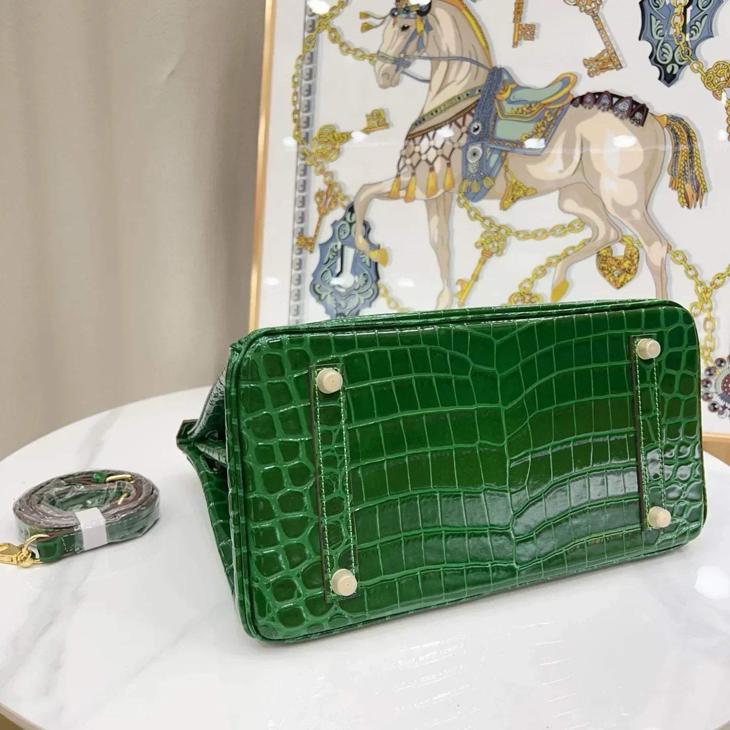 👜Birkin Emerald Shiny Niloticus Crocodile Gold Hardware