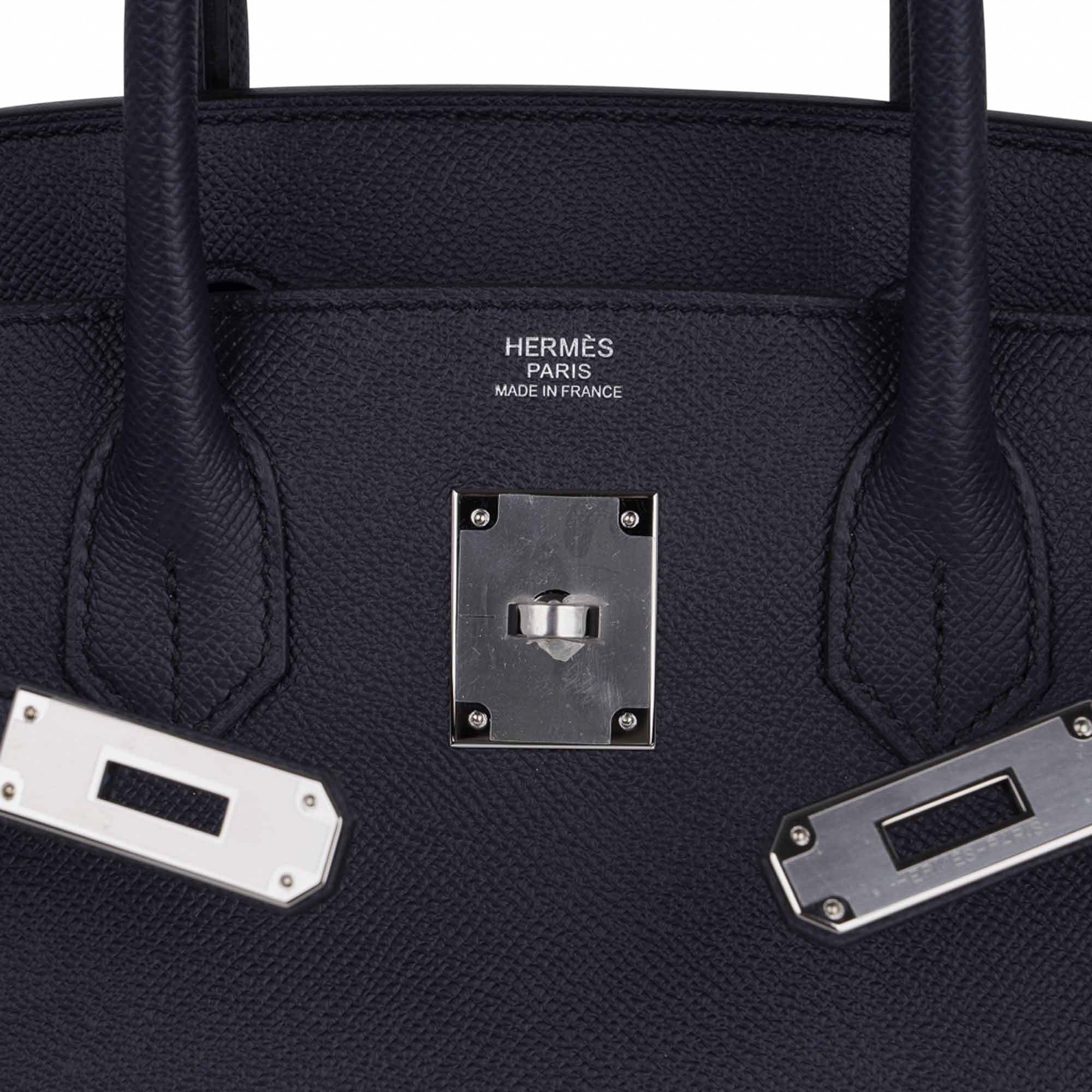 👜Birkin 30 Bag Indigo Epsom Palladium Hardware New w/ Box