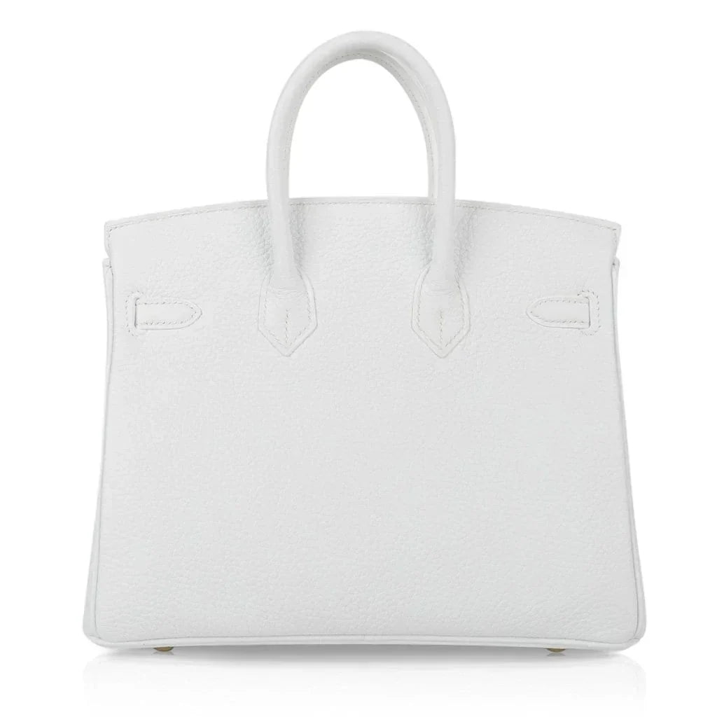 👜Birkin 25 HSS Bag White Clemence Gold Hardware