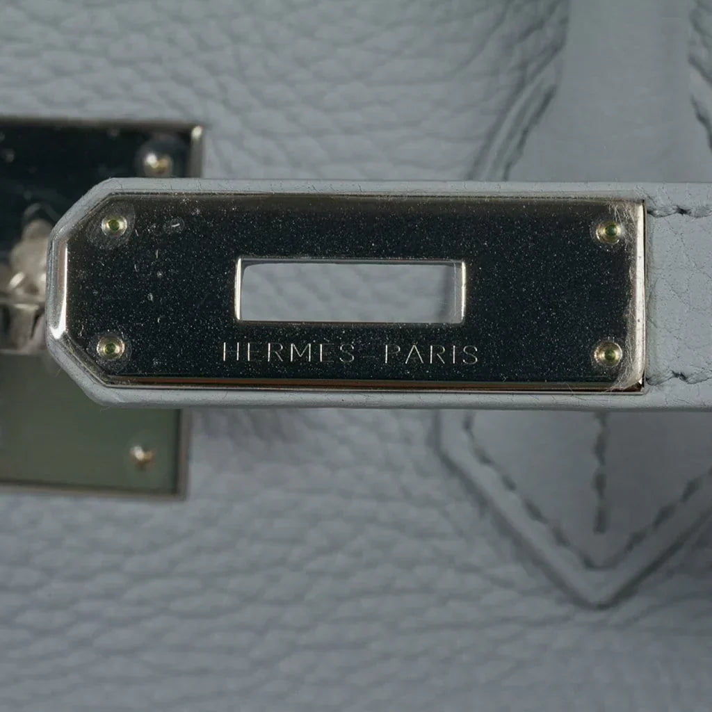 👜Birkin 35 Bag Blue Bleu Pale Togo Palladium Hardware