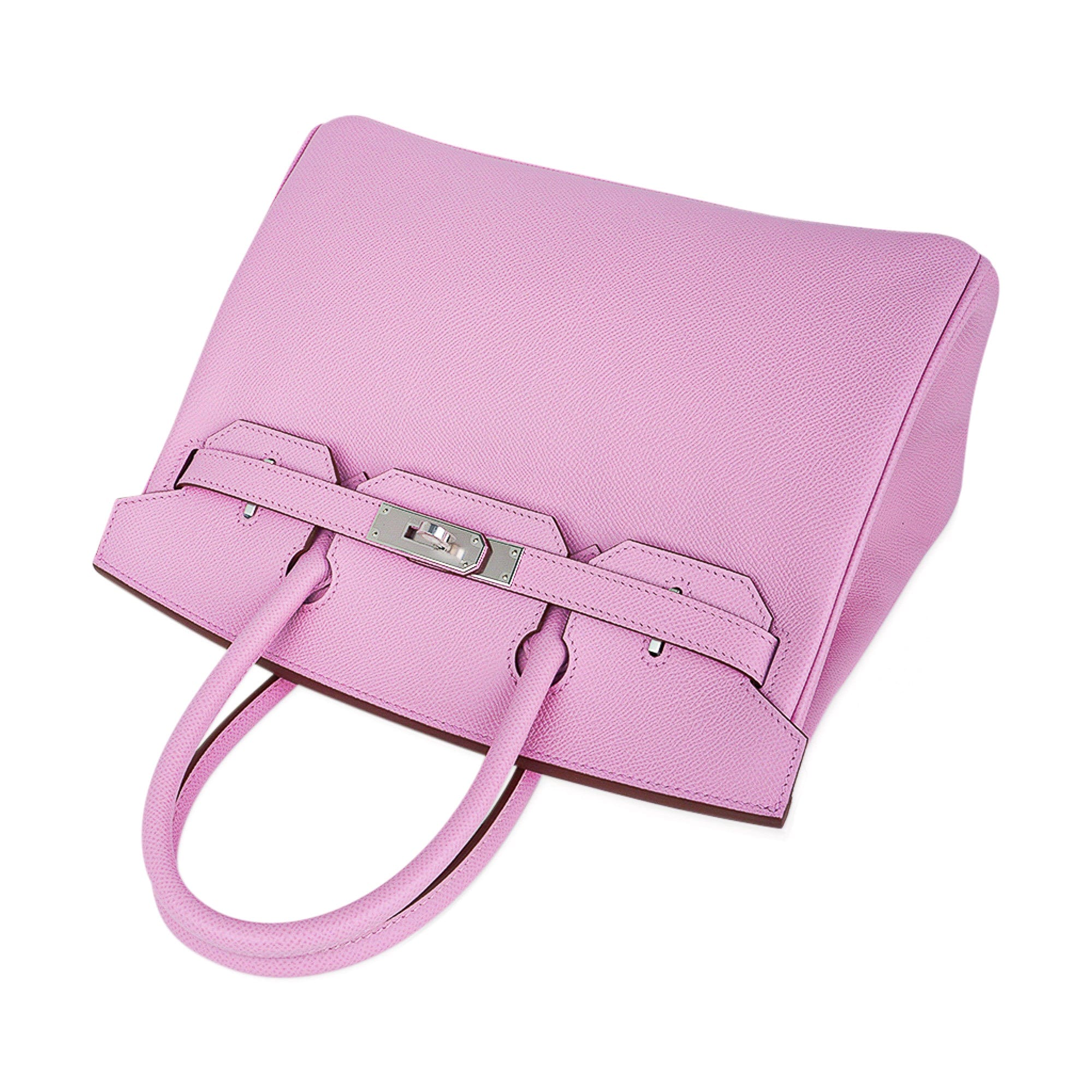 👜Birkin 30 Bag Mauve Sylvestre Epsom Leather with Palladium Hardware