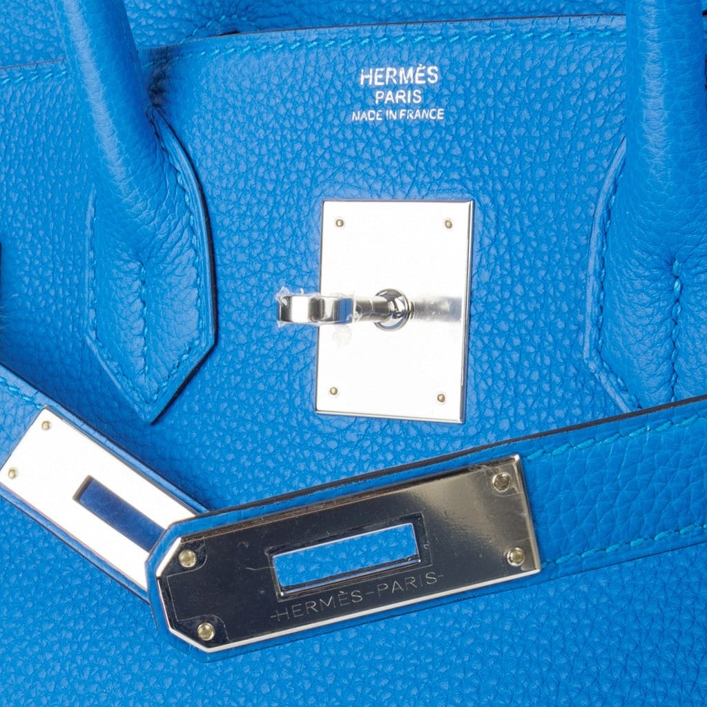 👜Verso Birkin 30 Bag Blue Zanzibar & Malachite Togo Leather with Palladium Hardware