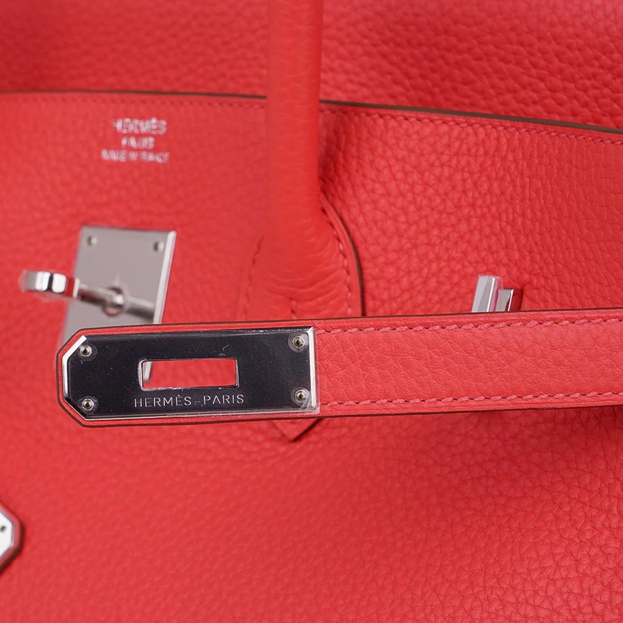 👜Birkin 35 Bag Rose Jaipur Clemence Leather with Palladium Hardware