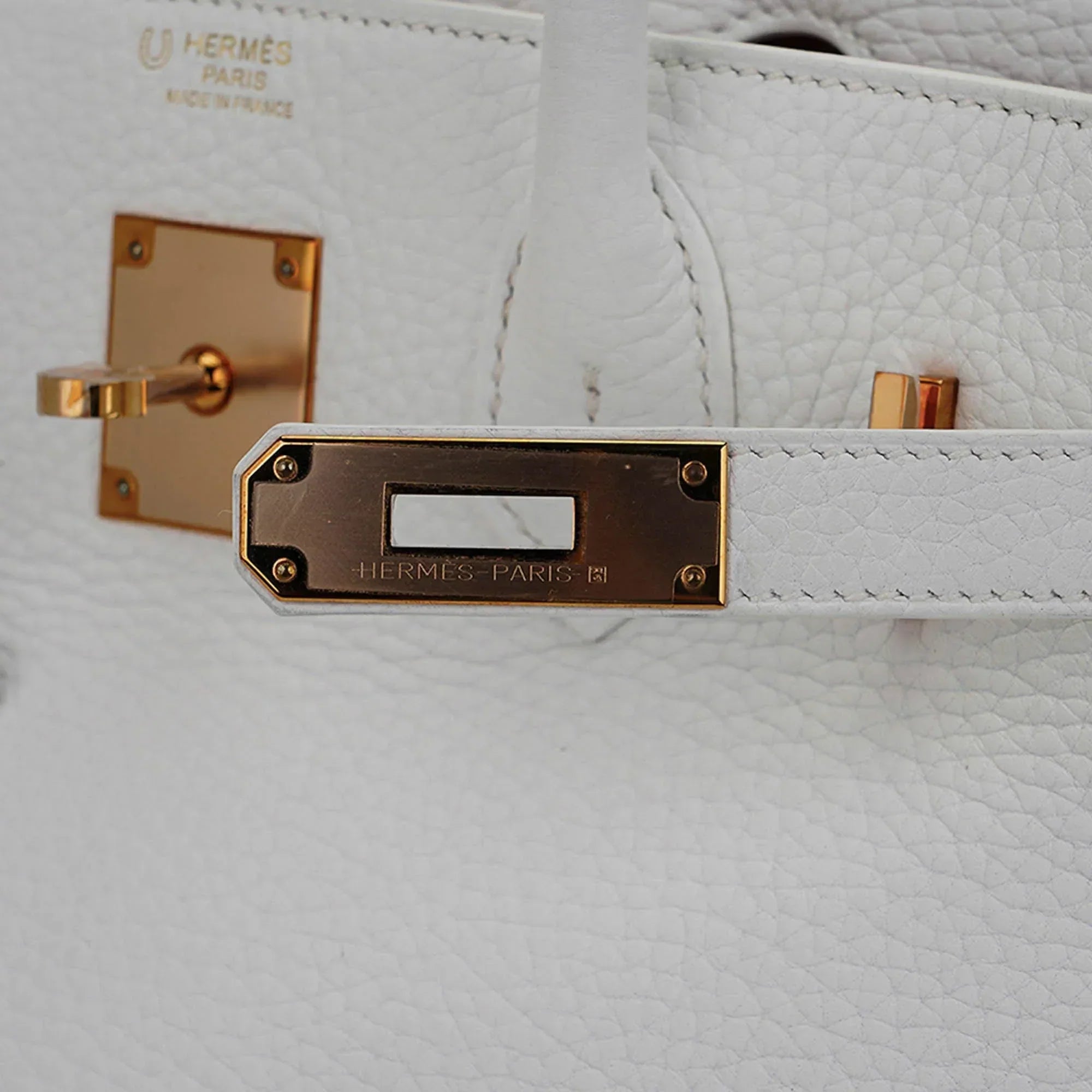 👜Special Order HSS Birkin 30 Bag White & Orange Clemence Leather with Rose Gold Hardware