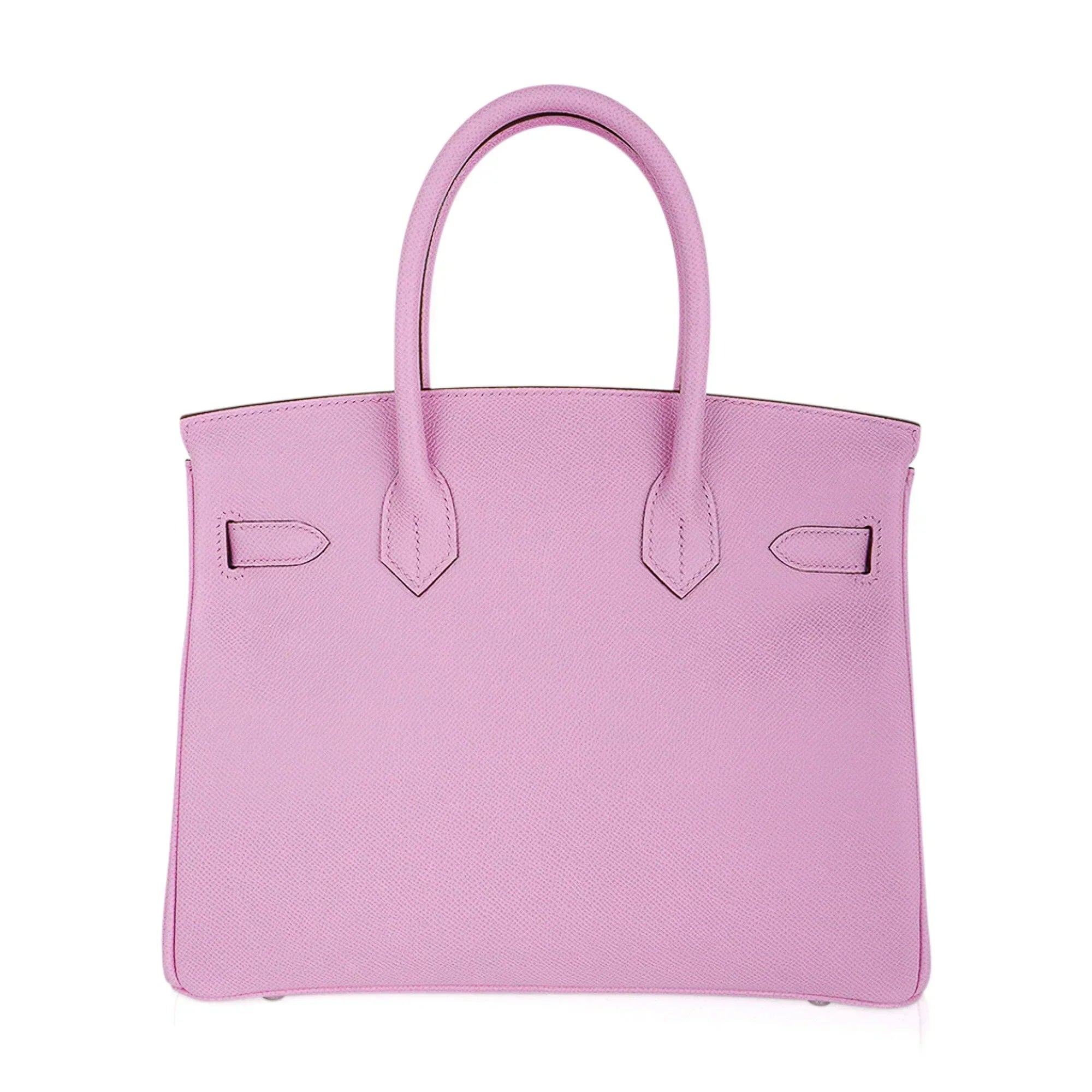 👜Birkin 30 Bag Mauve Sylvestre Epsom Leather with Palladium Hardware