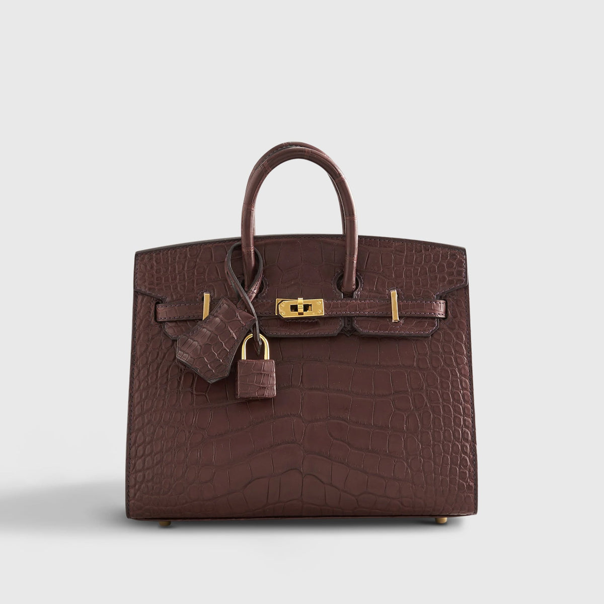 Birkin 20 Alligator Havane Gold Hardware Matte