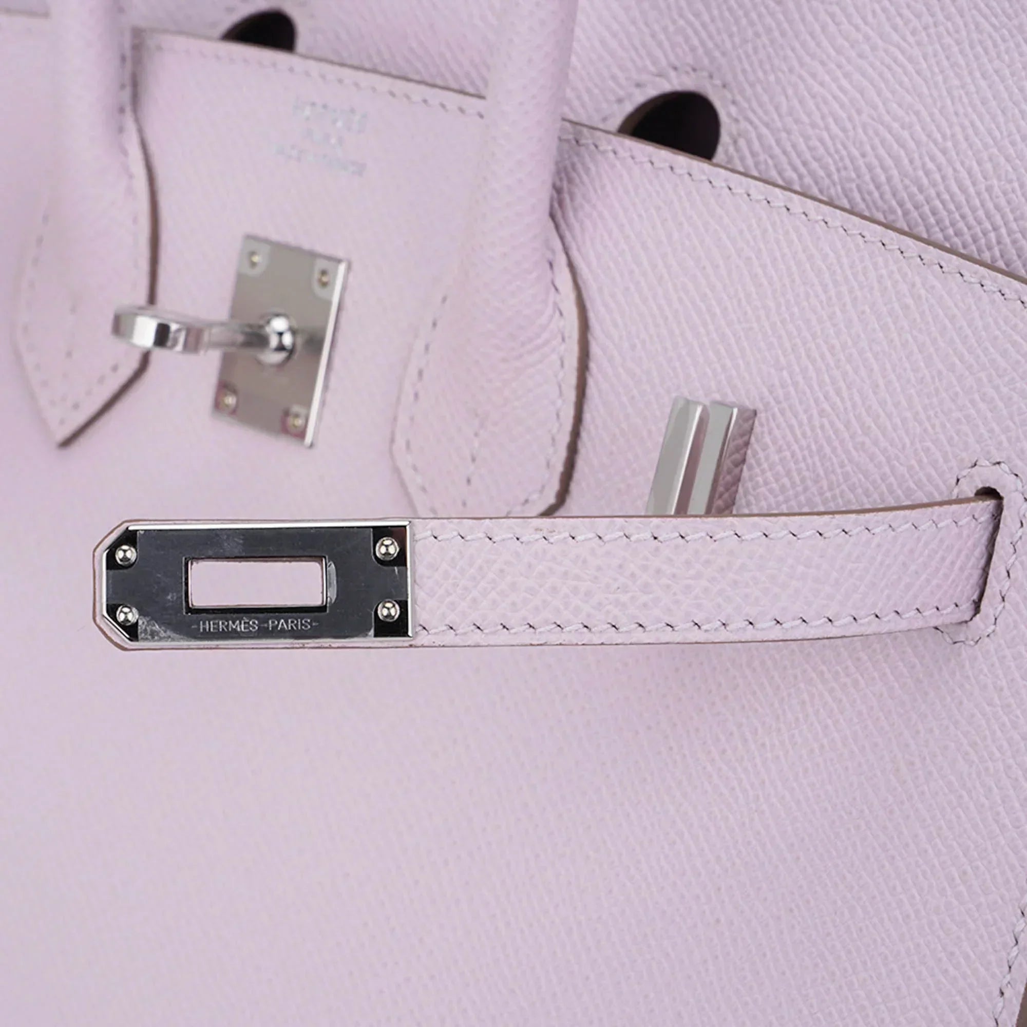 👜Birkin 25 Bag Sellier Mauve Pale Epsom Leather with Palladium Hardware